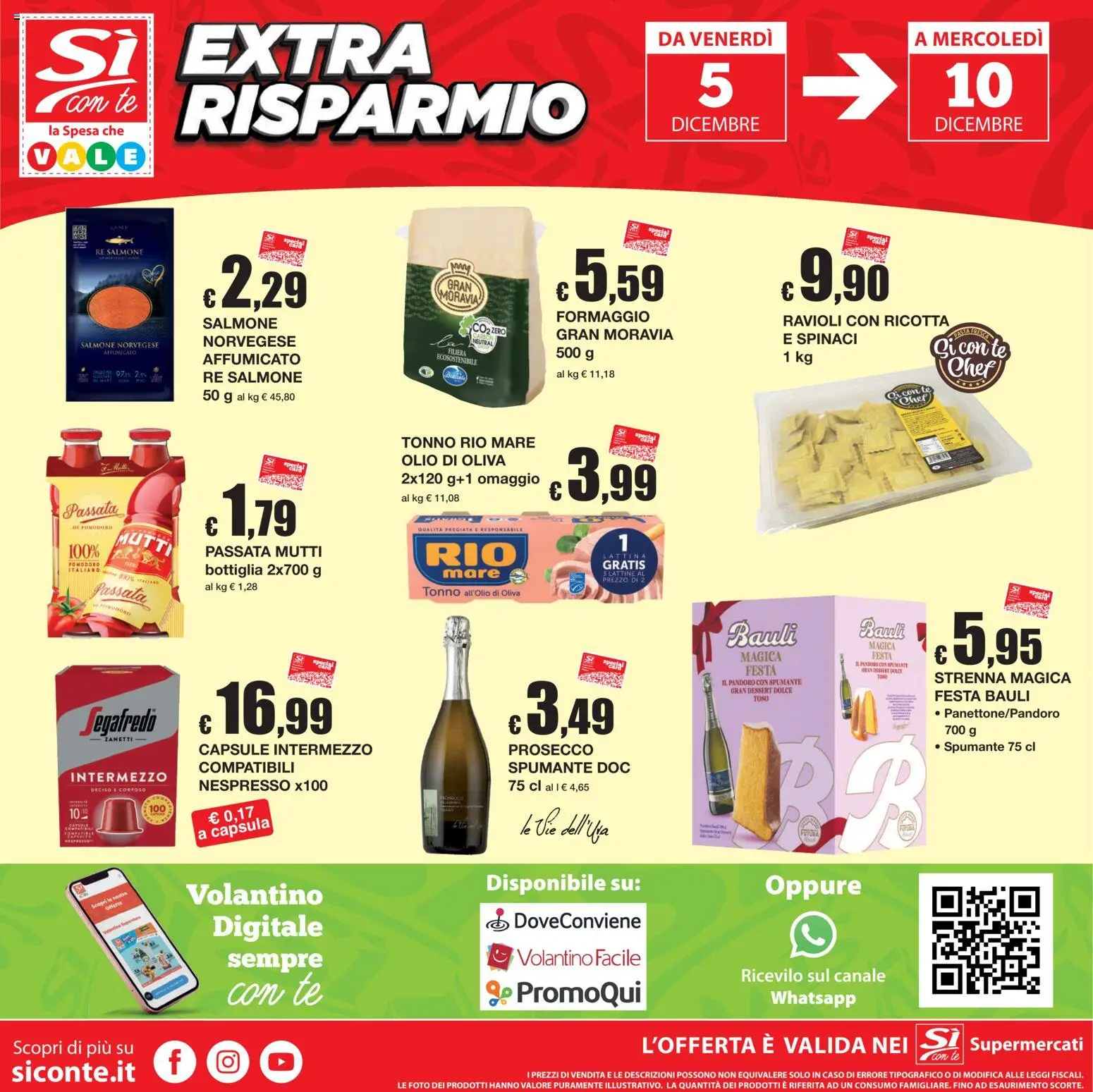 Volantino Sì con Te del 27.11.2025 | Pagina: 20 | Prodotti: Olio, Pasta, Spumante, Bottiglia