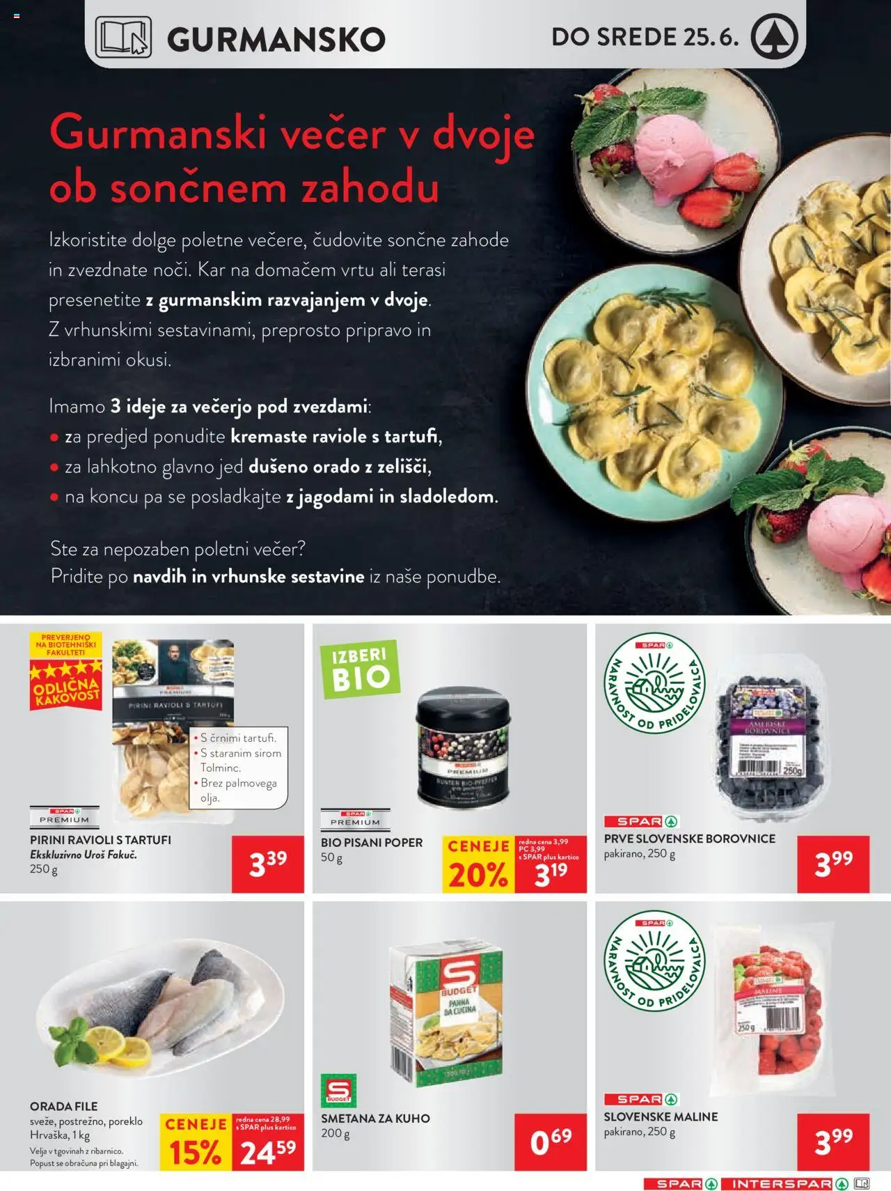 Spar katalog 25/25 │ velja od 18.06.2025 | Stran: 21 | Izdelki: Orada, Maline, Smetana, Poper