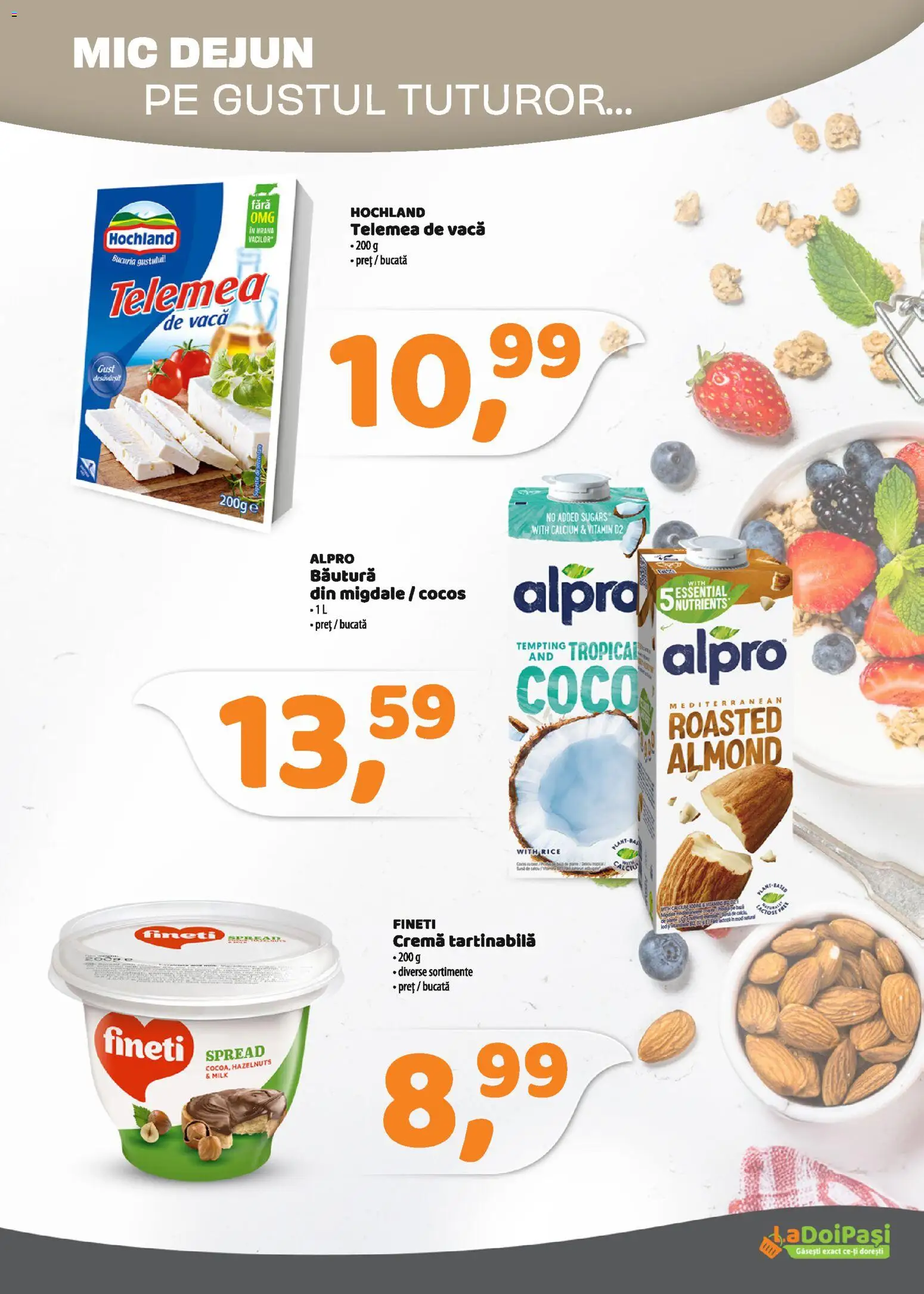 Noul catalog LaDoiPași – valabil de la 16.03.2026 | Pagină: 2 | Produse: Migdale, Cremă, Cremă tartinabilă