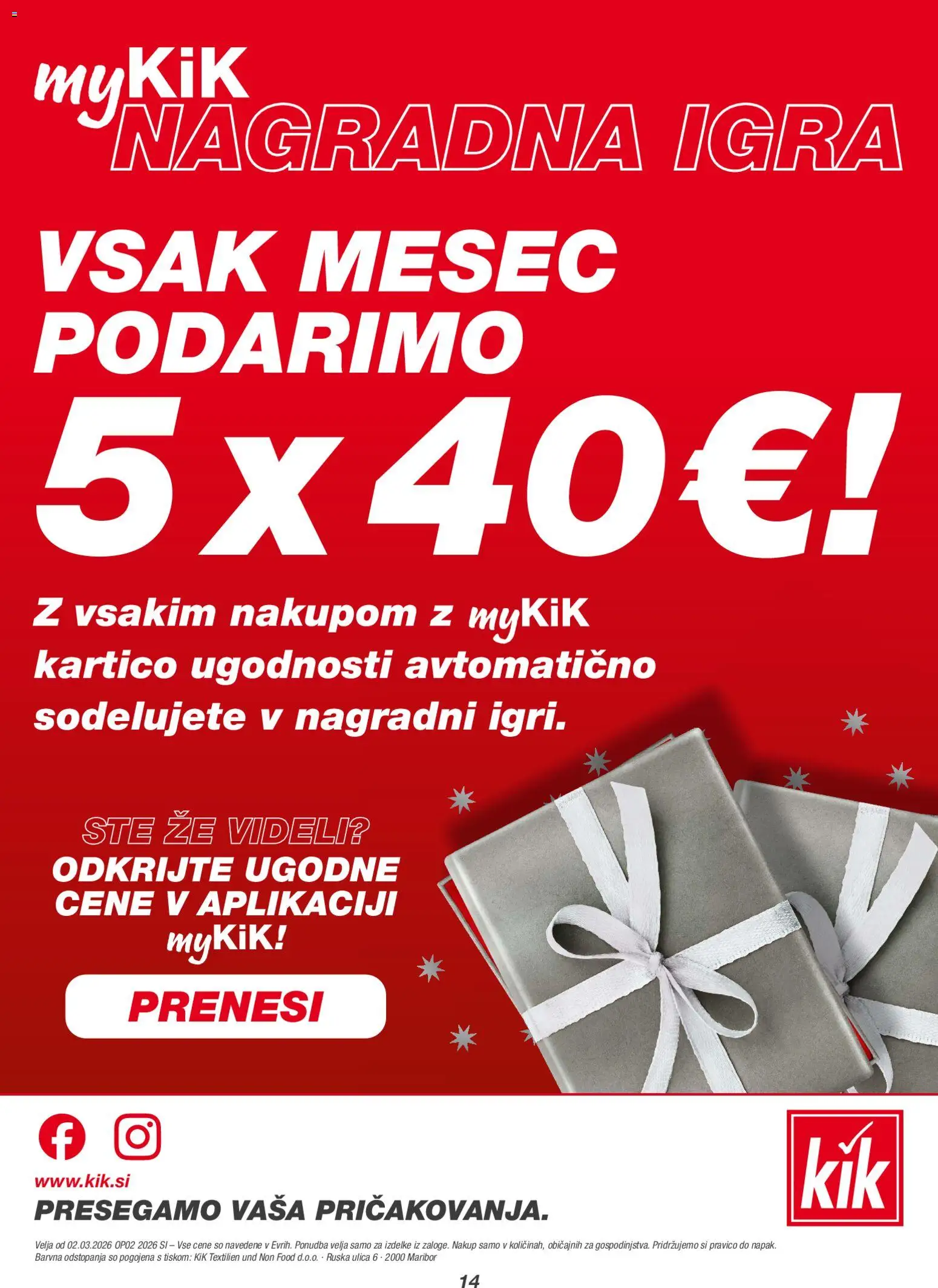 Novi Kik katalog ponudbe – veljaven od 02.03.2026 | Stran: 14 | Izdelki: Igra