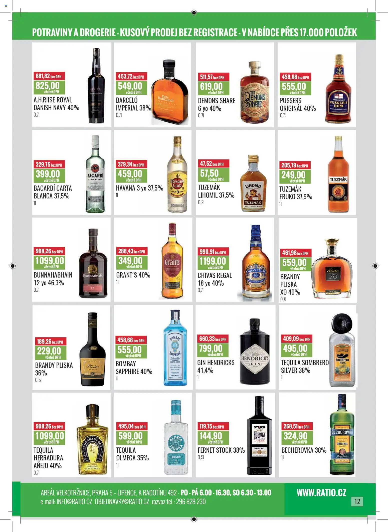 Ratio leták od 01.11.2025 | Strana: 13 | Produkty: Chivas Regal, Gin, Brandy, Potraviny