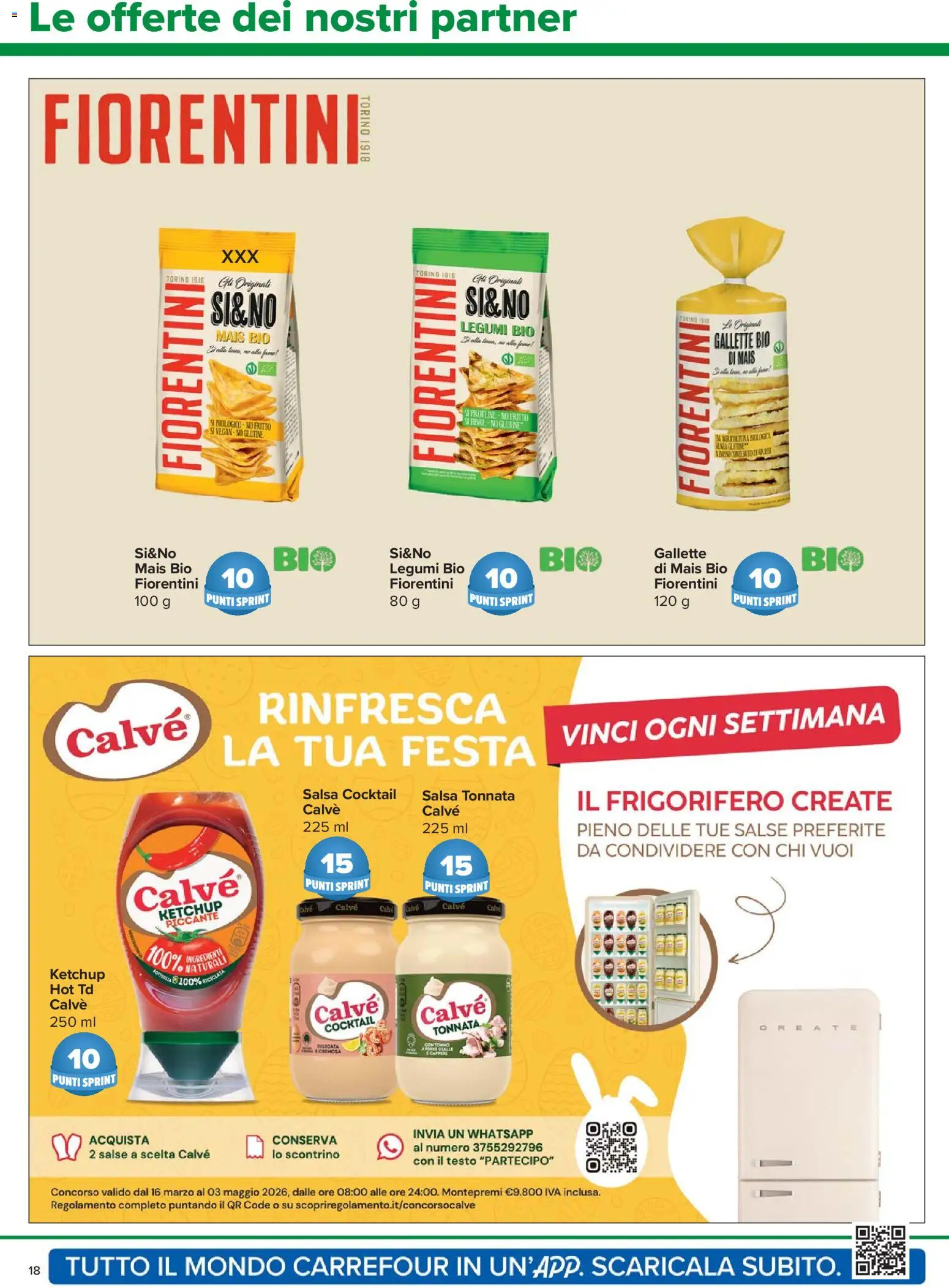 Volantino Carrefour del 23.04.2026 | Pagina: 18 | Prodotti: Legumi, Salsa, Gallette, Frigorifero