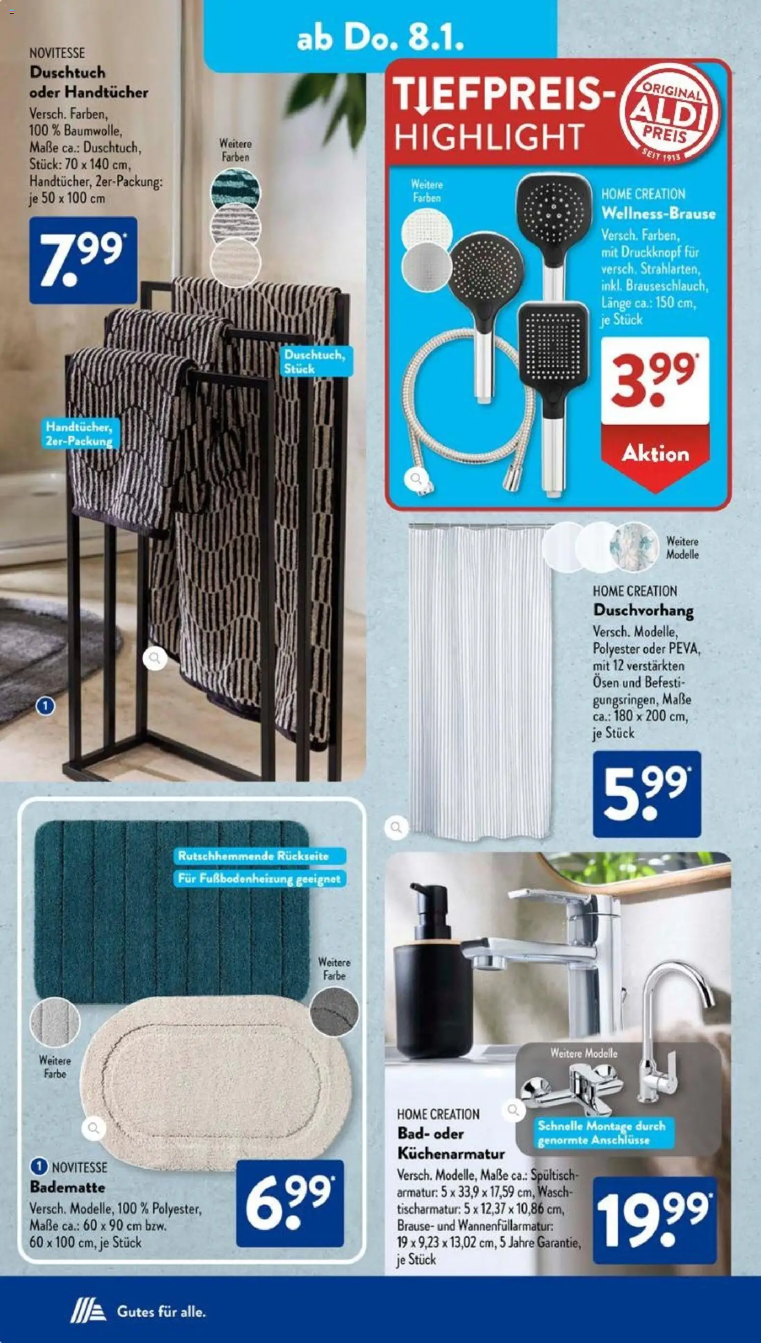 Aldi Süd Prospekt 	 – gültig ab 05.01.2026 | Seite: 20 | Produkte: Bad, Armatur, Home creation