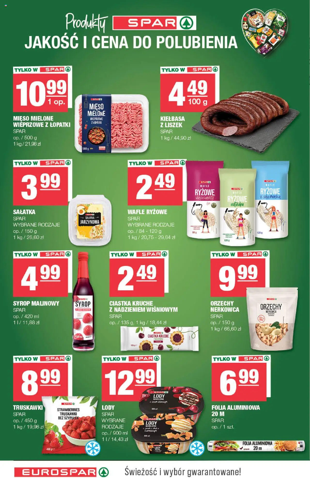 Spar Gazetka - Eurospar od 13.08.2025 | Strona: 10 | Produkty: Syrop malinowy, Mięso, Mięso mielone, Truskawki