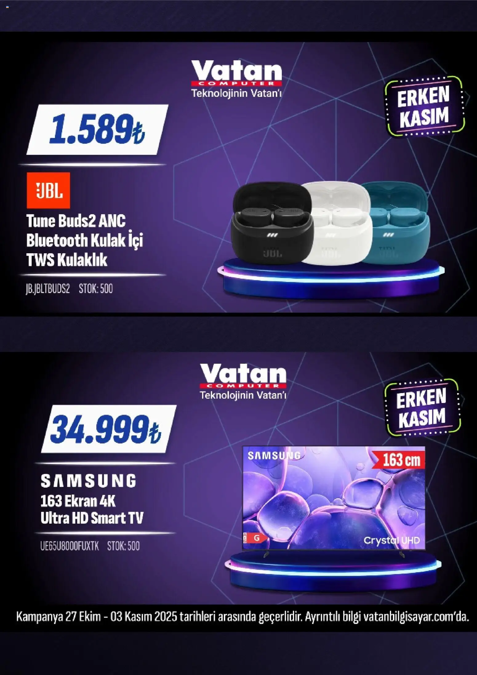 Vatan Bilgisayar İndirim - 27.10.2025 tarihinden itibaren geçerlidir | Sayfa: 4 | Ürünler: TV, Kulaklık