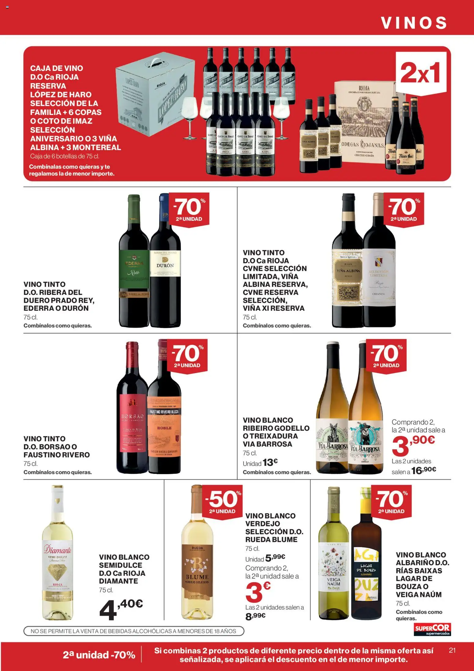 Supercor folleto │ válido desde el 25.03.2026 | Página: 21 | Productos: Vino, Té, Caja