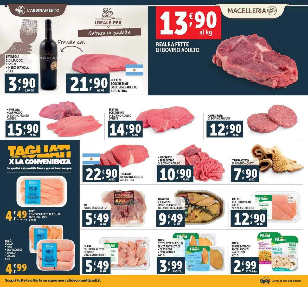 Volantino Decò del 18.07.2025 | Pagina: 4 | Prodotti: Petto di Pollo, Pollo, Suino, Hamburger