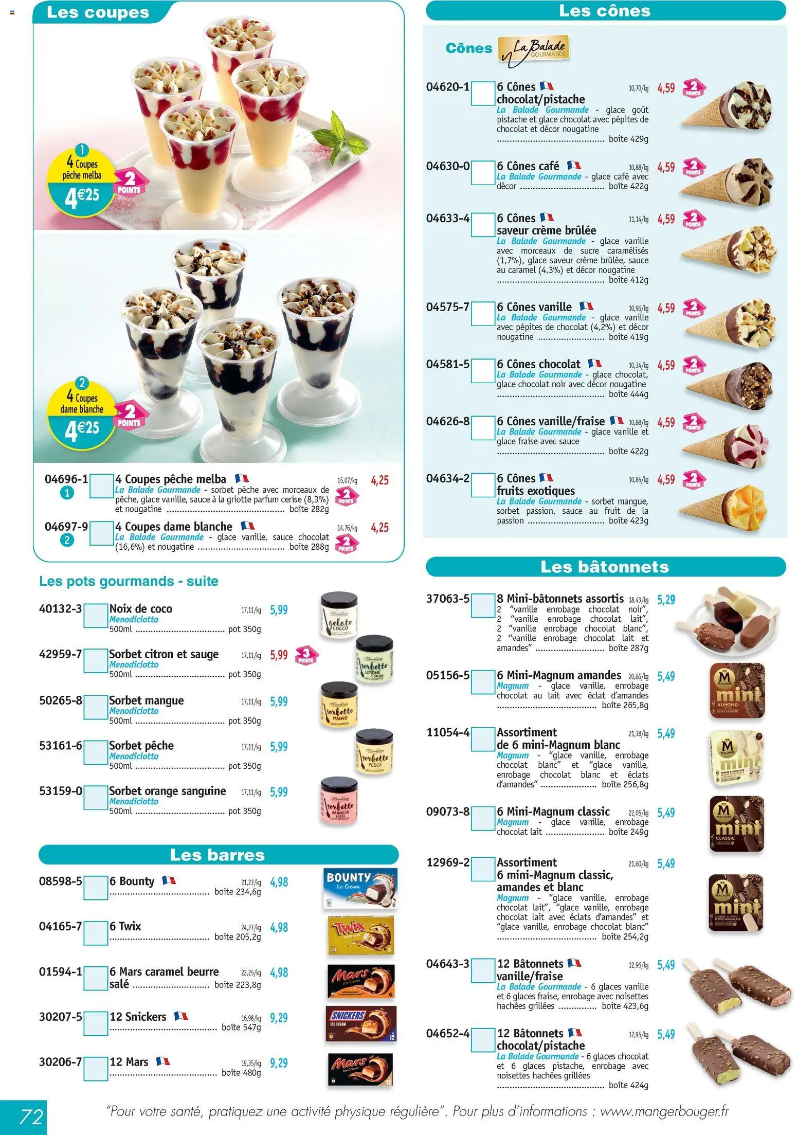 {H1} | Page: 72 | Produits: Fraise, Pêche, Café, Amandes