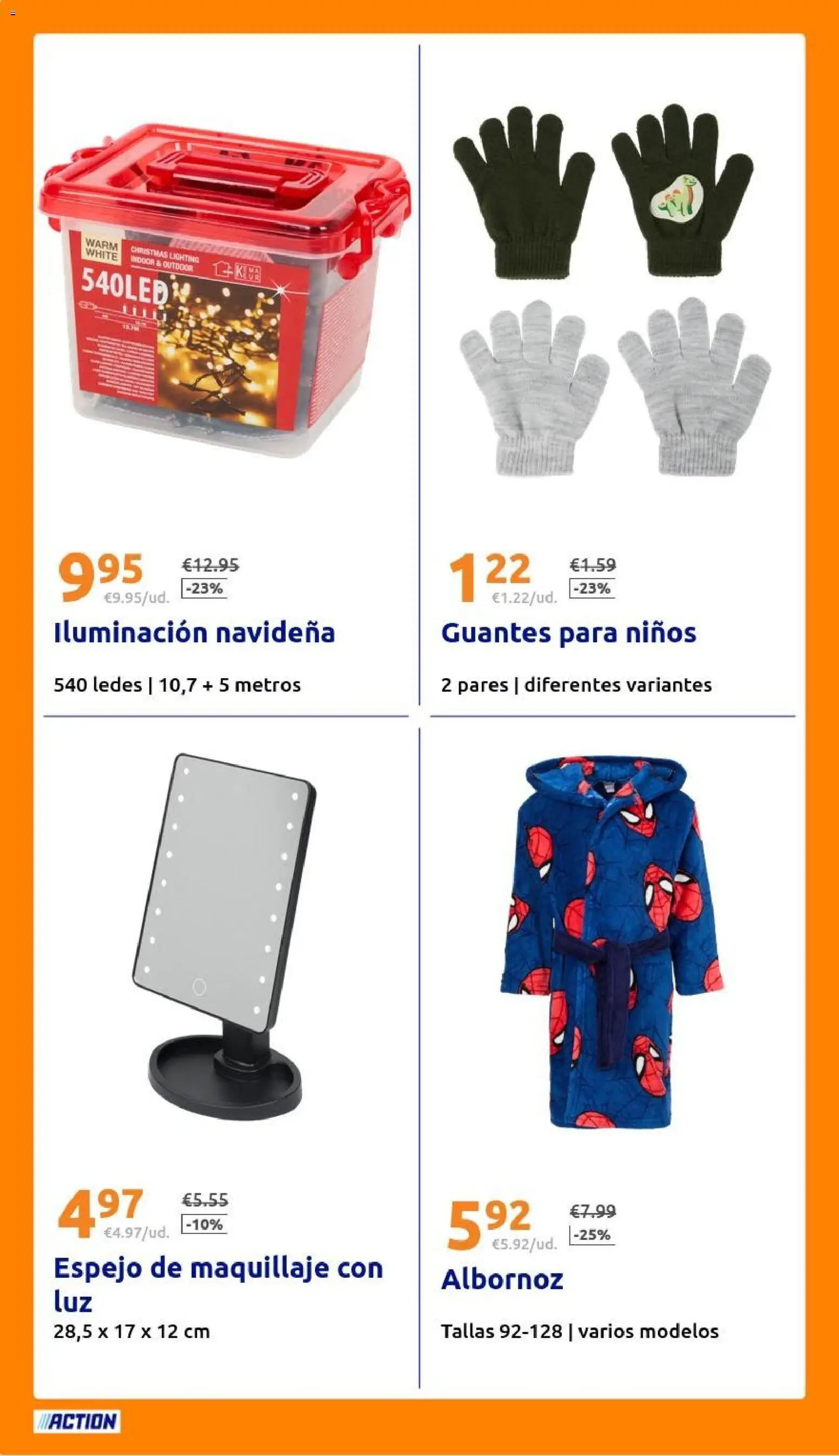 Action - Action ES week 51 2025 │ válido desde el 17.12.2025 | Página: 22 | Productos: Maquillaje, Guantes, Galette de chaise, Espejo