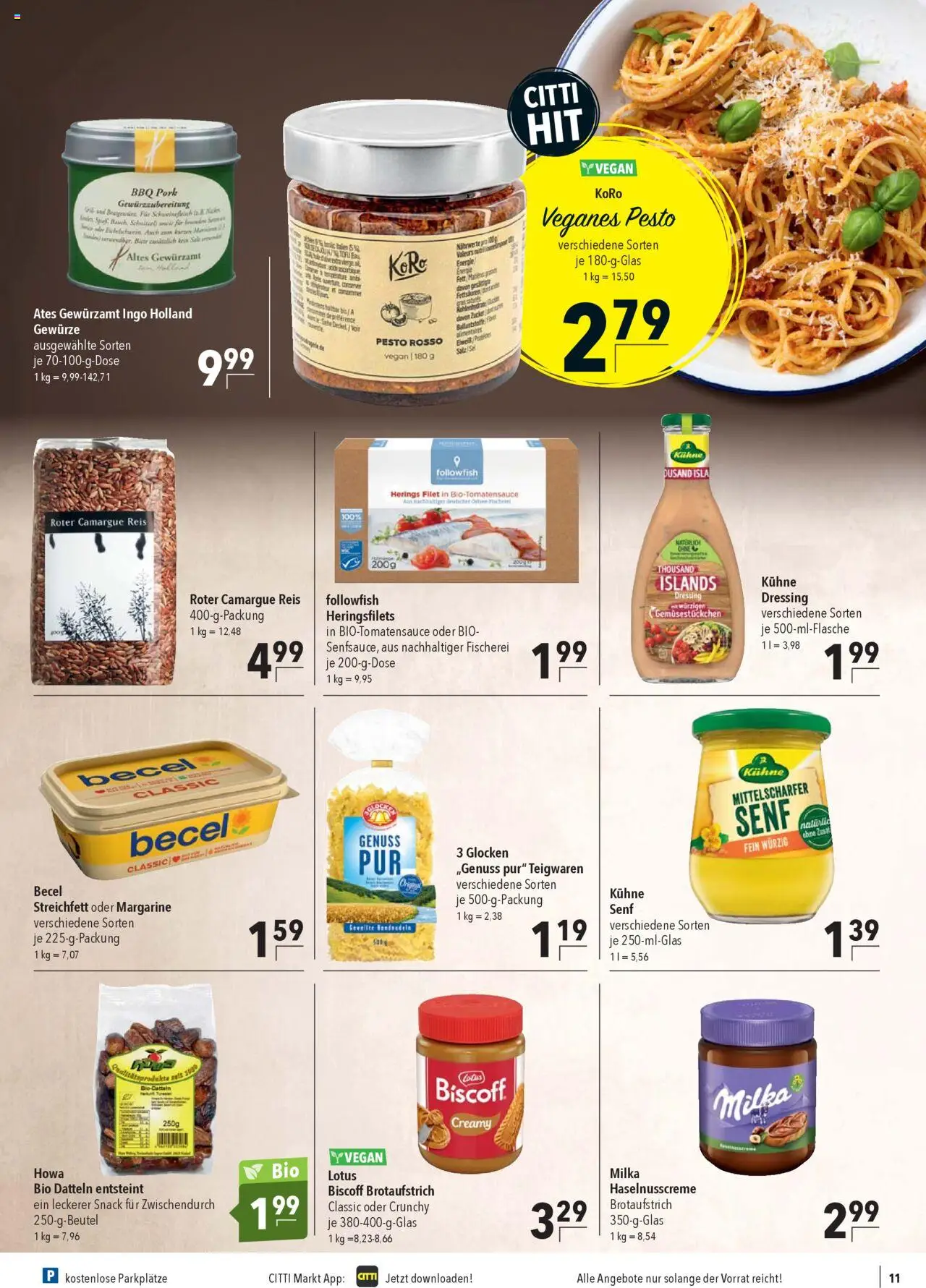 CITTI Tilbudsavis gyldig fra 27.08.2025 | Side: 11 | Produkter: Dressing, Pesto, Margarine