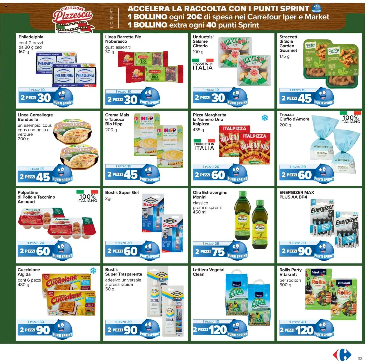 Volantino Carrefour del 06.02.2026 | Pagina: 33 | Prodotti: Pollo, Salmone, Verdure, Tacchino