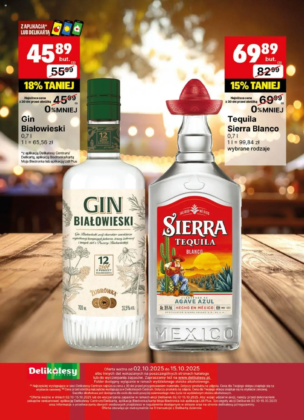 Delikatesy Centrum Gazetka - DeliBarek od 02.10.2025 | Strona: 28 | Produkty: Delikatesy, Tequila, Gin