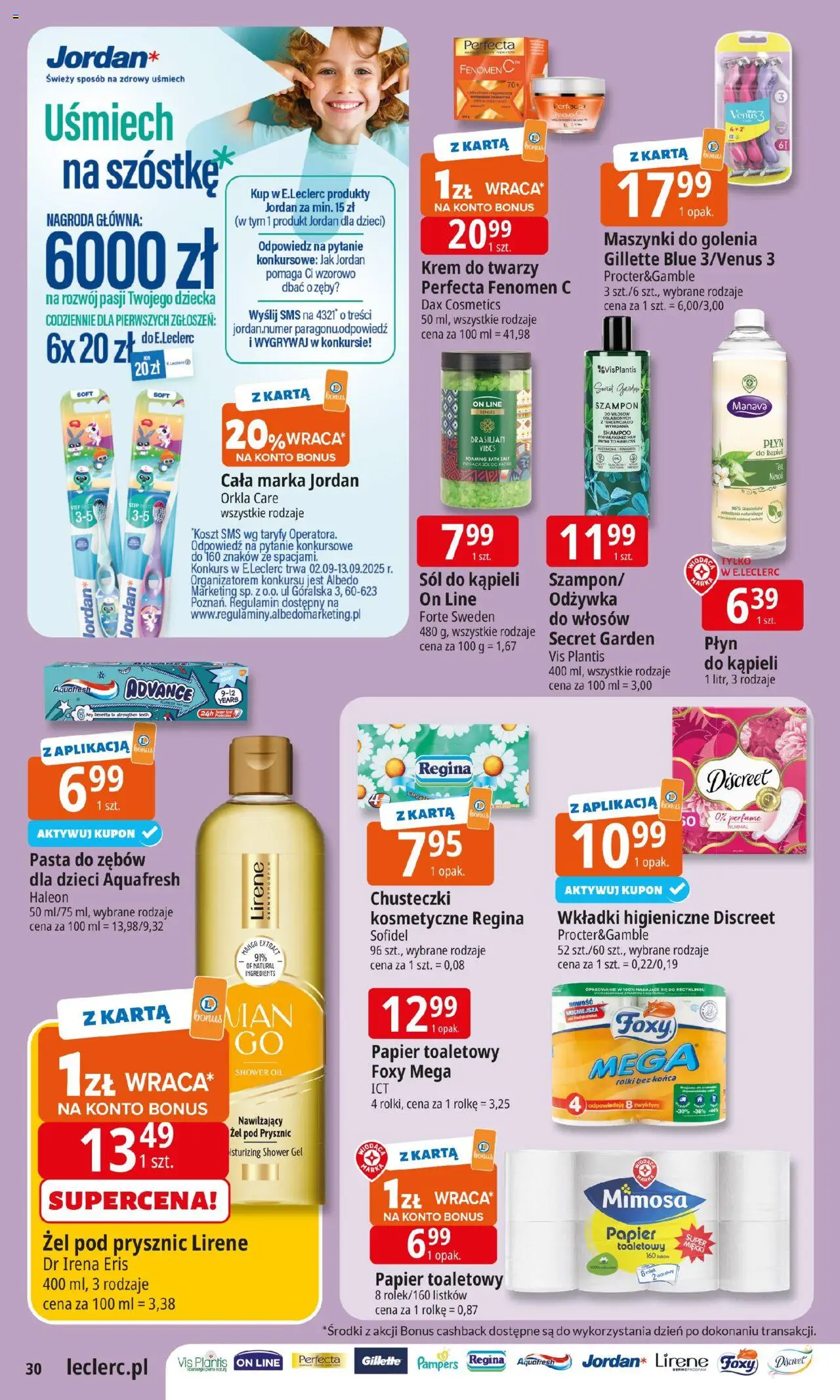 E.Leclerc Gazetka - Warszawa Jerozolimskie od 02.09.2025 | Strona: 29 | Produkty: Gillette, Pampers, Maszynki do golenia, Odżywka
