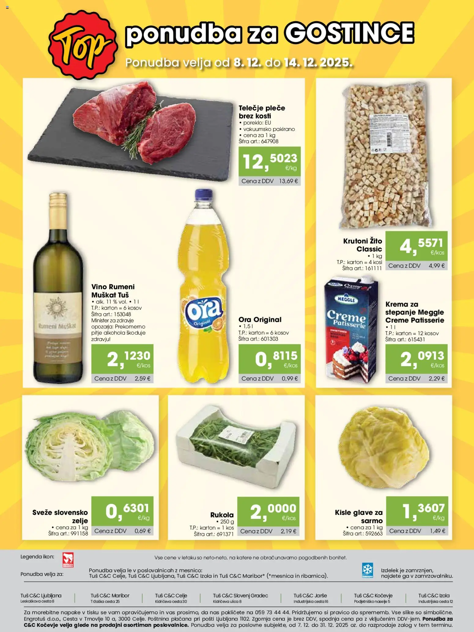 Novi Tuš katalog ponudbe – veljaven od 07.12.2025 | Stran: 24 | Izdelki: Kos, Krema, Vino, Zelje