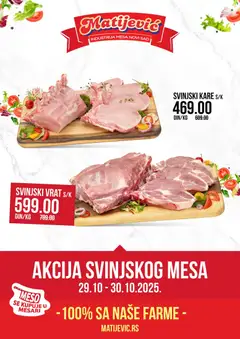 Matijevic svinjski vrat, svinjski kare - pregled Matijevic kataloga - važi od 29.10.2025