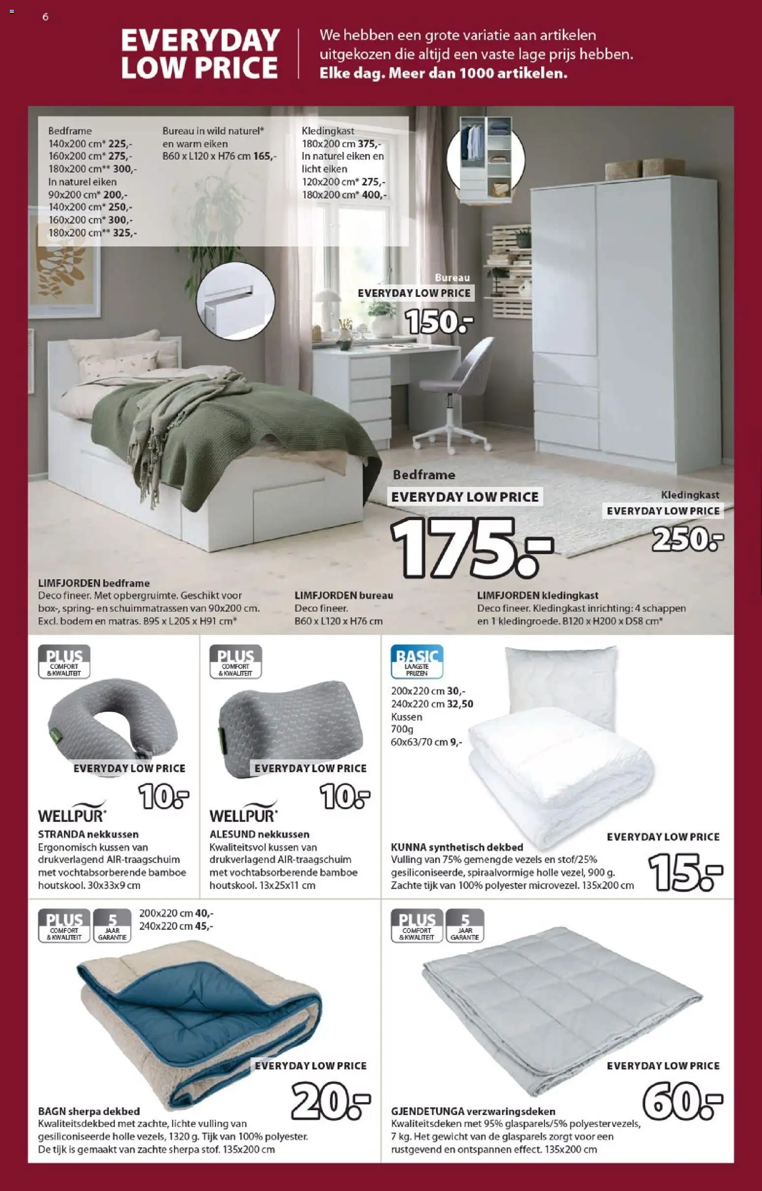 {H1} | Pagina: 6 | Producten: Dekbed, Gewicht, Kledingkast, Bureau