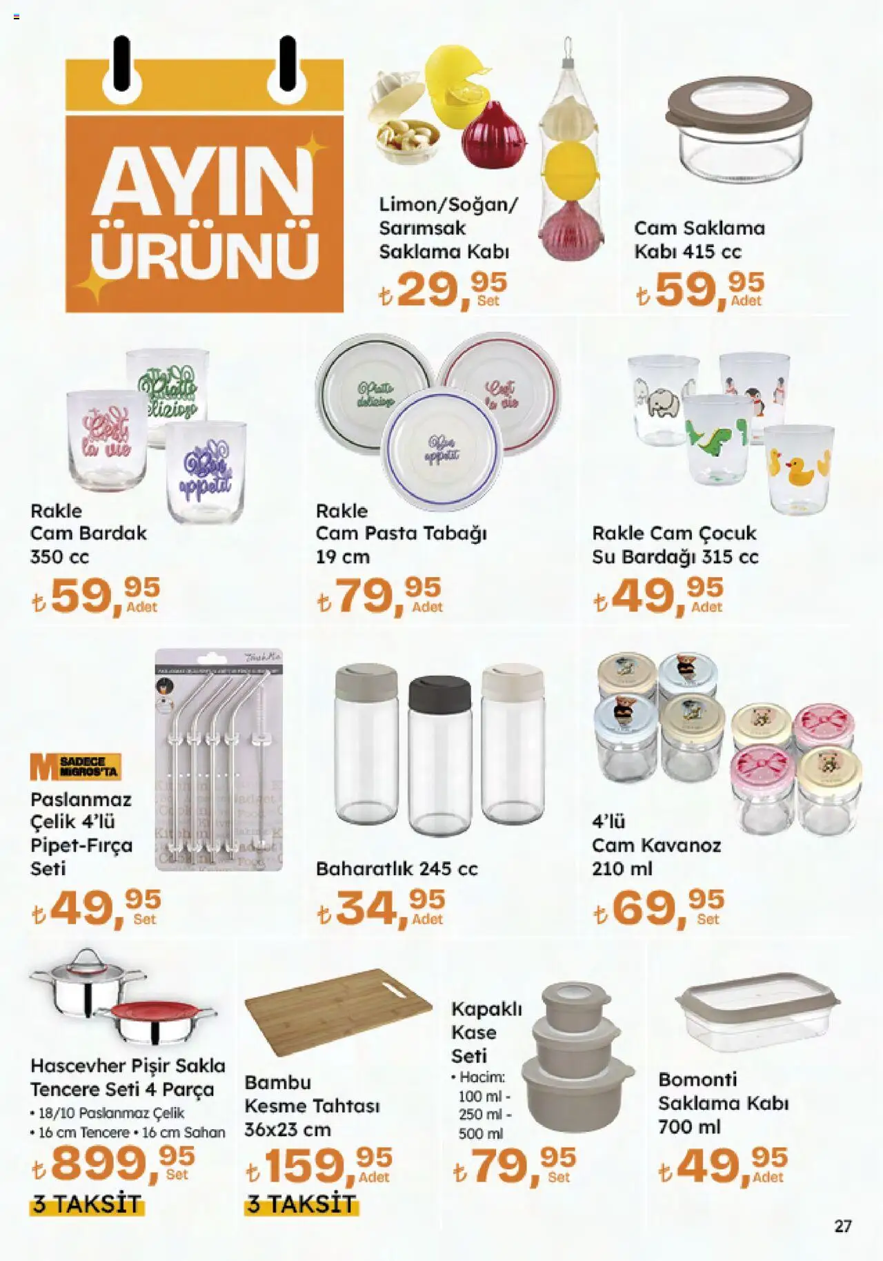 Migros Katalog - Migroskop - 09.10.2025 tarihinden itibaren geçerlidir | Sayfa: 109 | Ürünler: Kaşe, Tencere seti, Baharatlık, Su