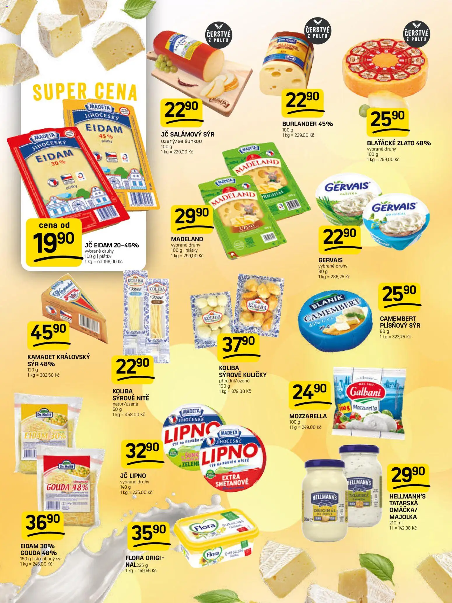 Flop leták od 04.02.2026 | Strana: 4 | Produkty: Gouda, Madeland Madeta, Gervais, Plísňový sýr