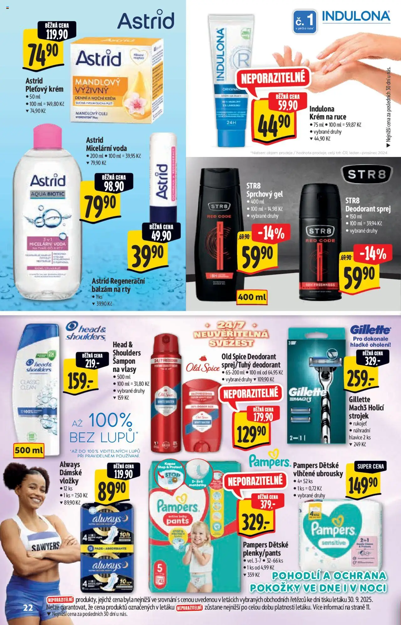 Albert katalog - Supermarket od 08.10.2025 | Strana: 22 | Produkty: Vlhčené ubrousky, Deodorant, Pants, Šampon