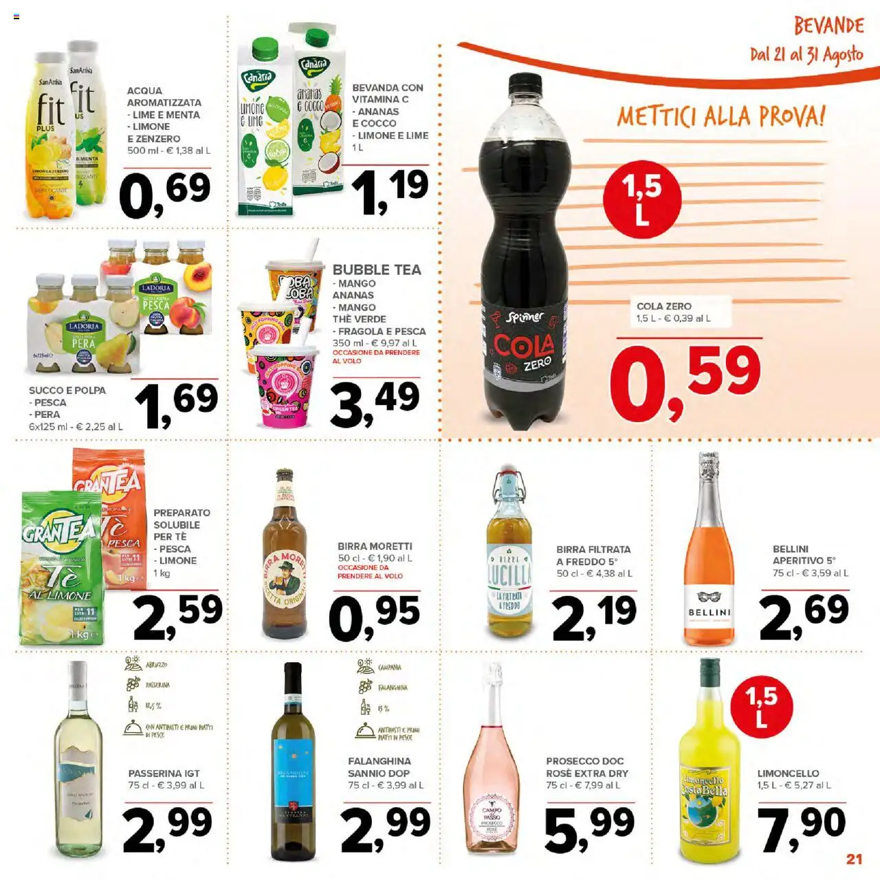 Volantino Todis del 21.08.2025 | Pagina: 21 | Prodotti: Birra, Limone, Ananas, Limoncello