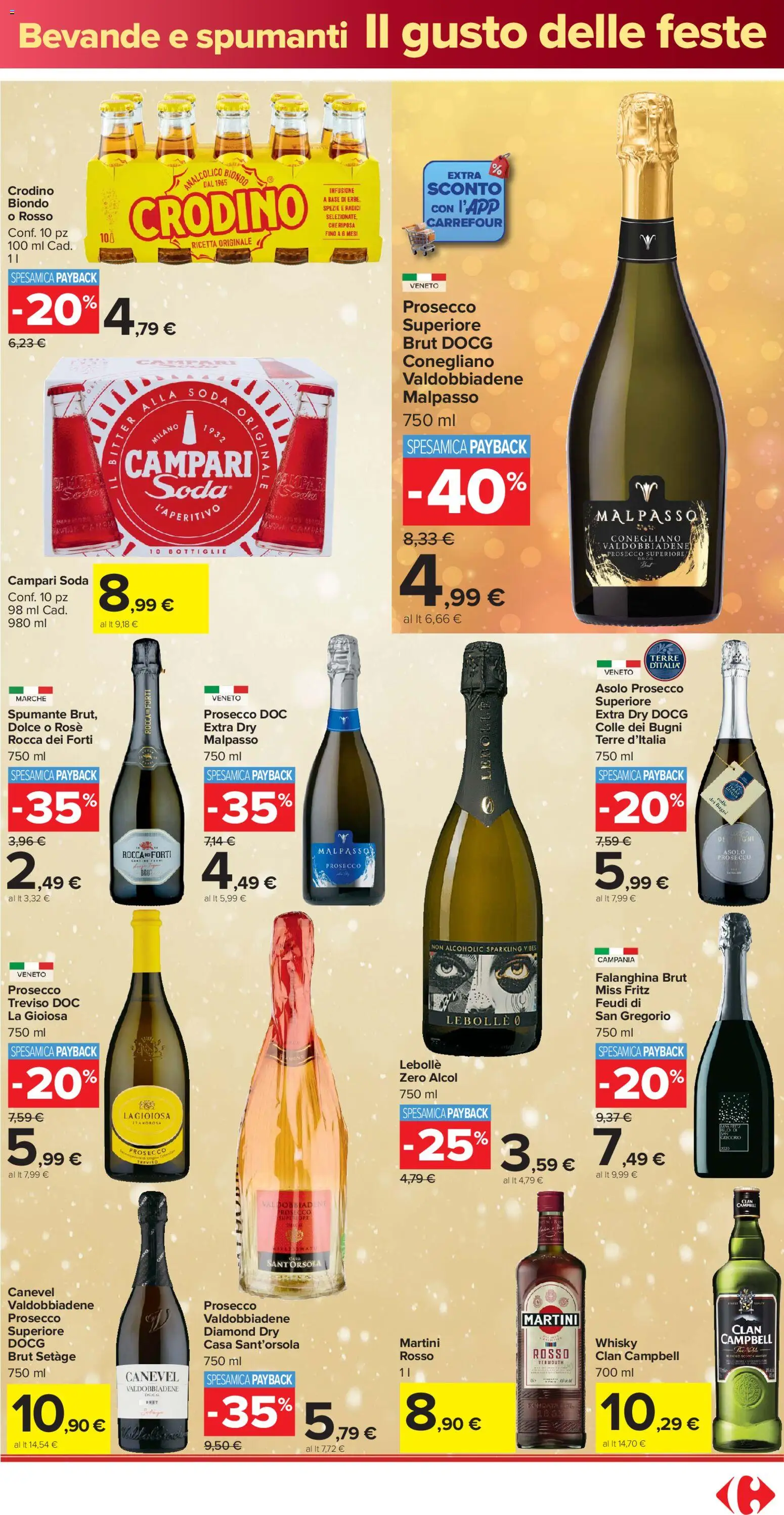 Volantino Carrefour del 16.12.2025 | Pagina: 5 | Prodotti: Prosecco, Spezie, Infusione, Spumante