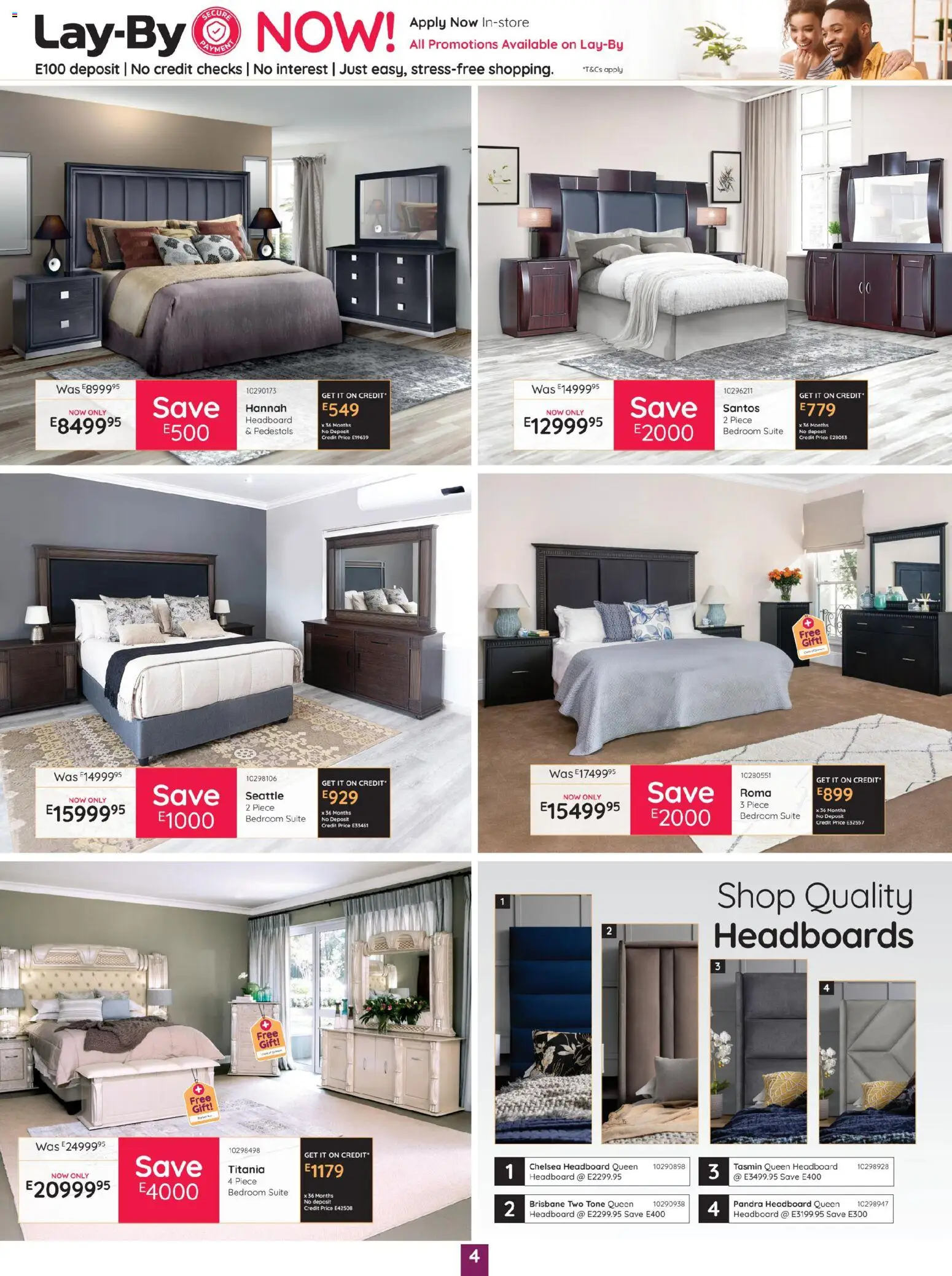New Bradlows catalogue – valid from 16.04.2026 | Page: 4 | Products: Headboard