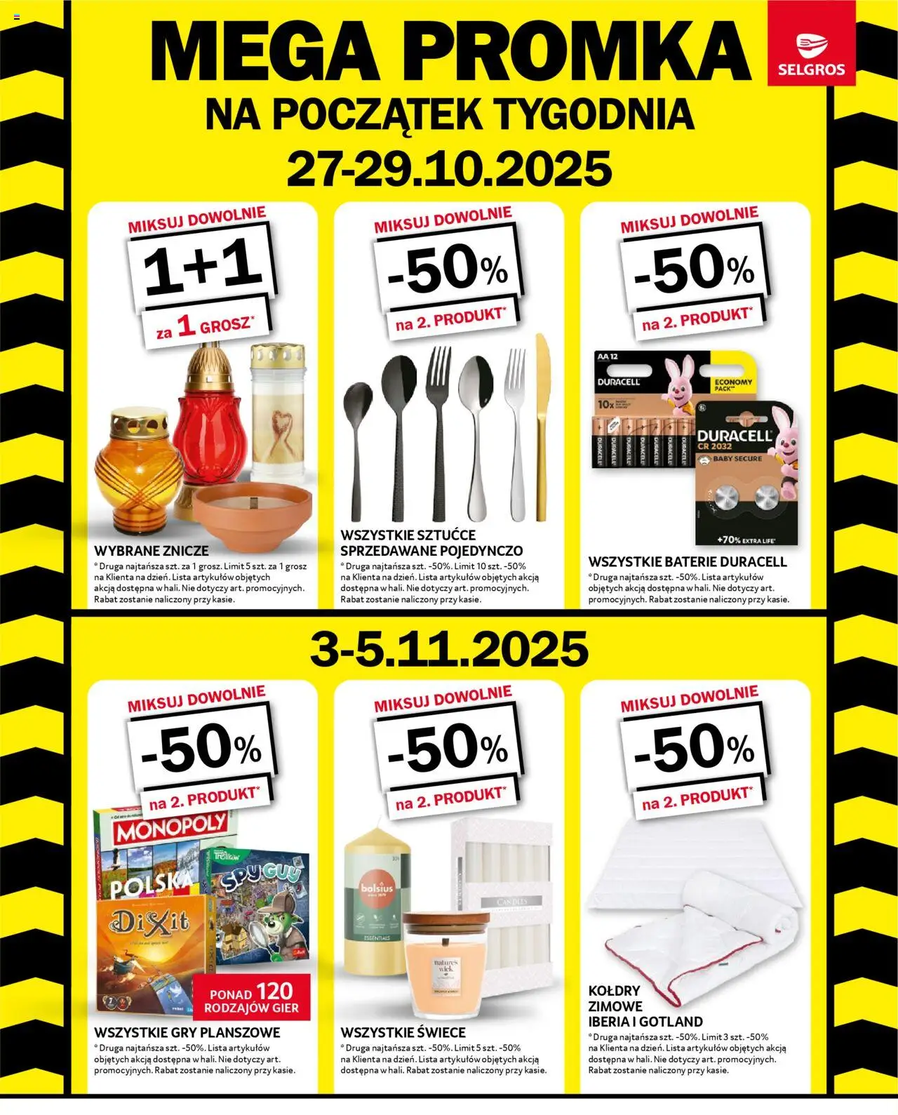 Selgros cash&carry Gazetka - Oferta przemysłowa od 23.10.2025 | Strona: 42 | Produkty: Baterie, Znicze, Gry, Sztućce
