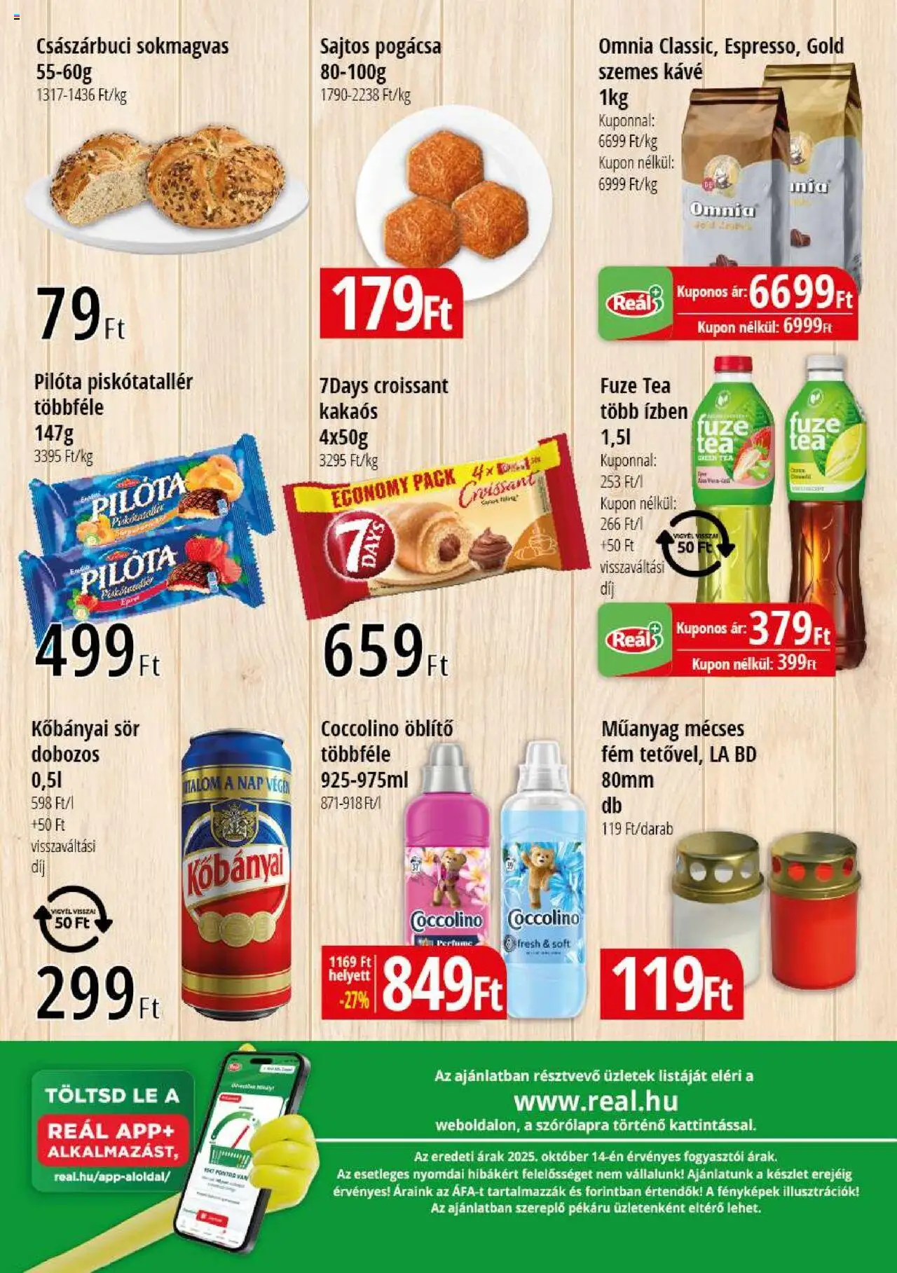 Reál akciós ujság - amely érvényes a következő dátumtól: 22.10.2025 | Oldal: 2 | Termékek: Coccolino, Croissant, Öblítő, Tea
