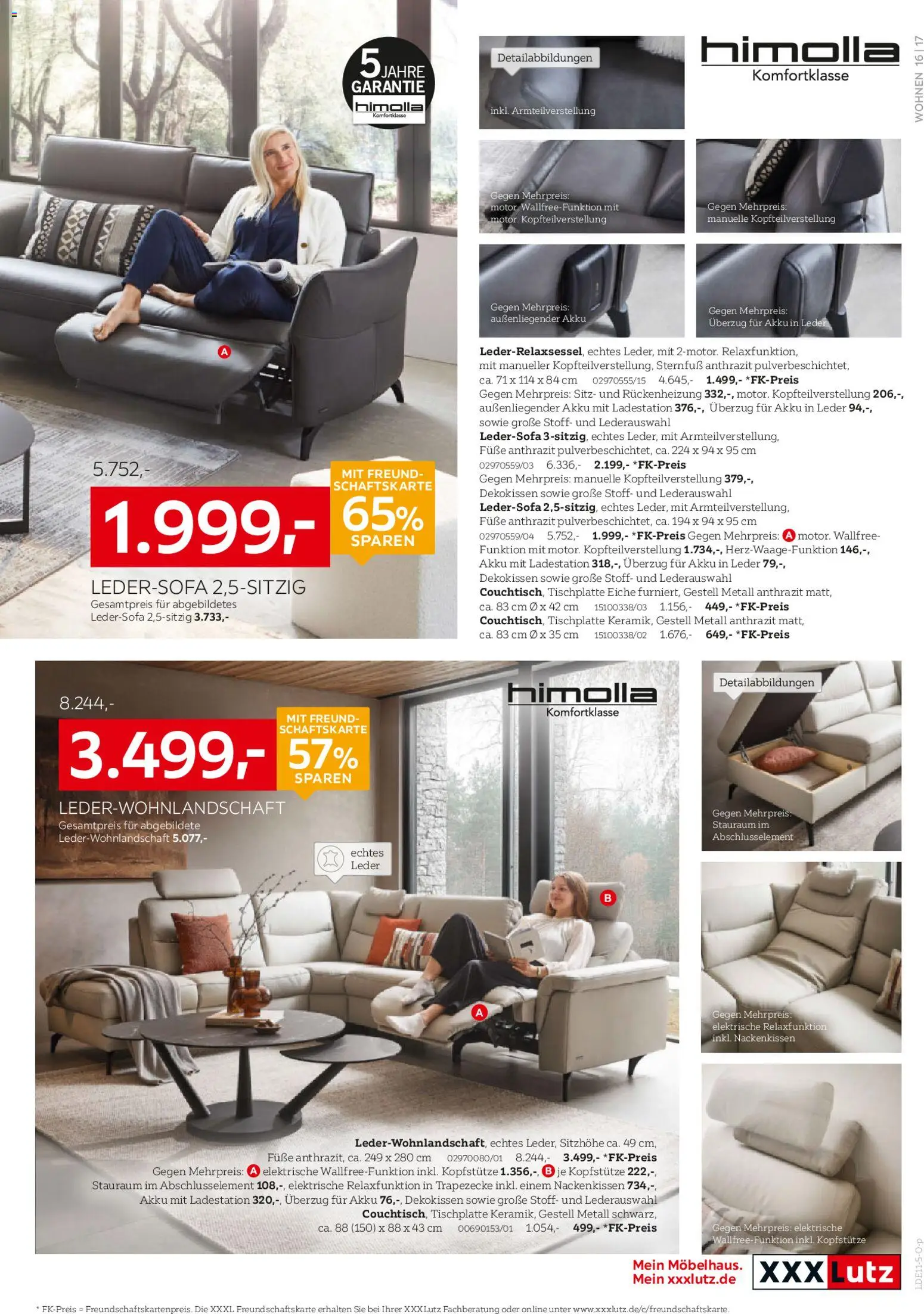 XXXL Lutz Polstermöbel-Testerinnen und -Tester gesucht! – gültig ab 26.10.2025 | Seite: 17 | Produkte: Ledersofa