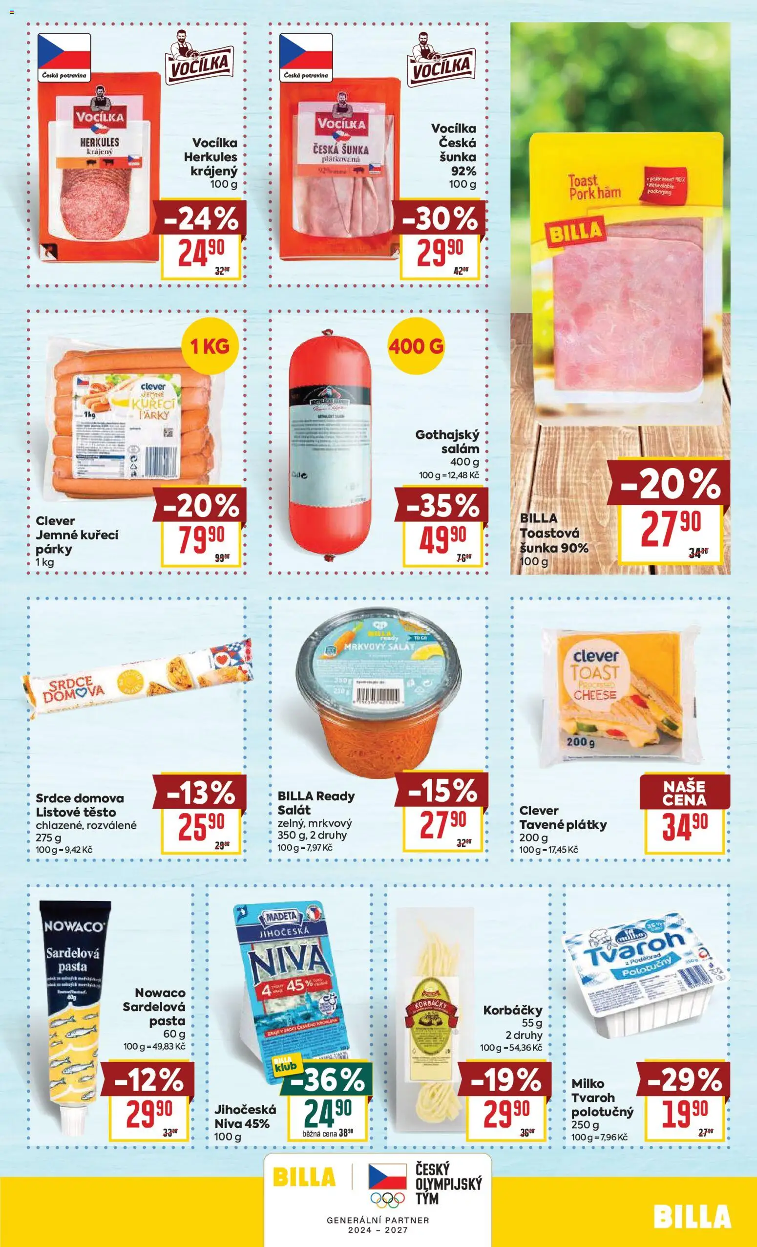 Billa Velký leták od 18.02.2026 | Strana: 11 | Produkty: Salám, Salát, Niva, Těsto