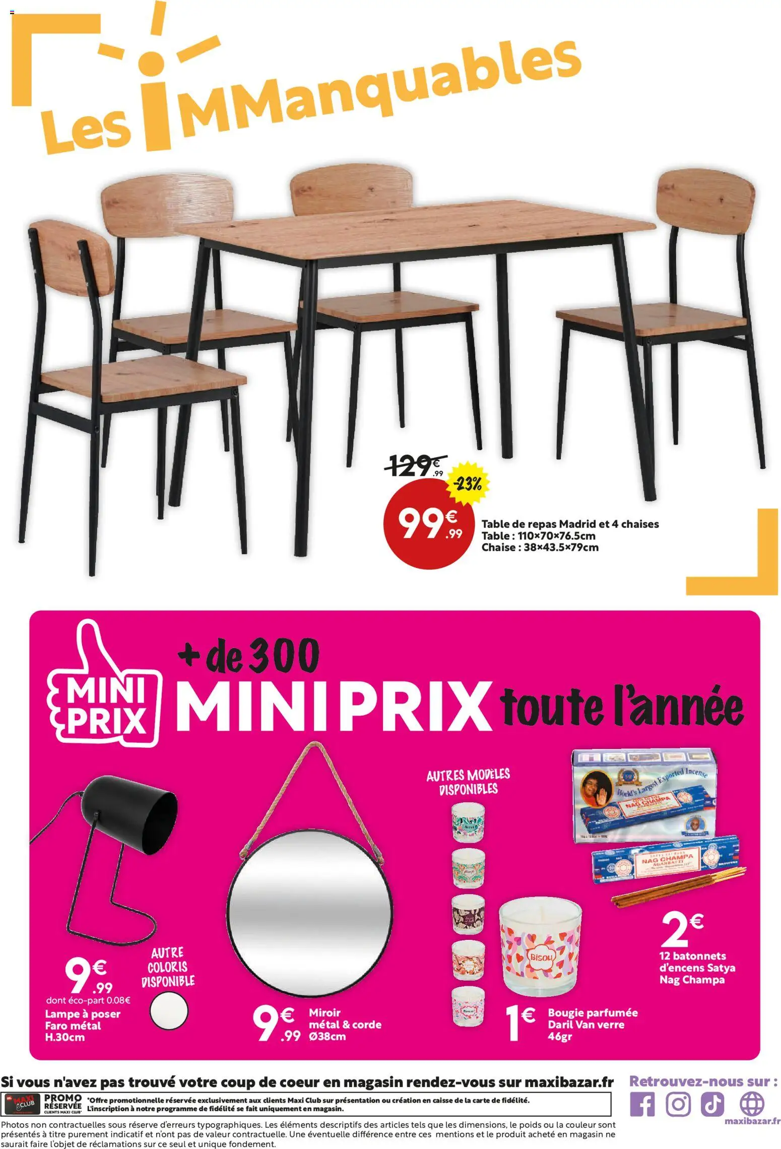 {H1} | Page: 17 | Produits: Poids, Chaise, Miroir, Lampe