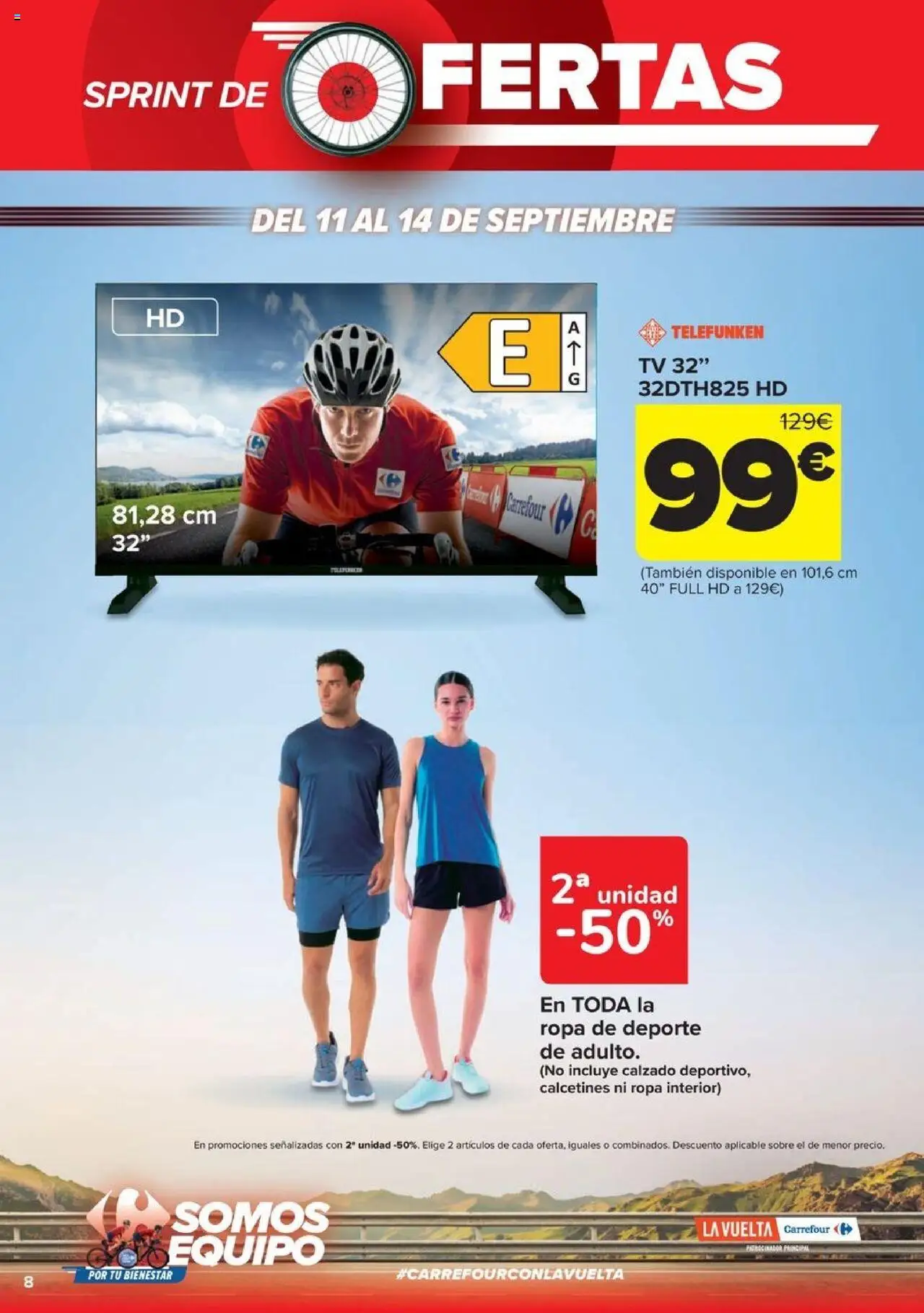 Carrefour -Vuelta Ciclista │ válido desde el 22.08.2025 | Página: 8 | Productos: Ropa interior, Ropa