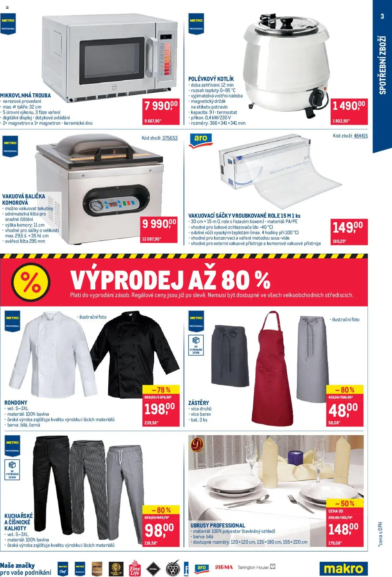 Makro leták - Spotřební zboží od 10.09.2025 | Strana: 3 | Produkty: Box, Hodiny, Trouba, Mikrovlnná trouba