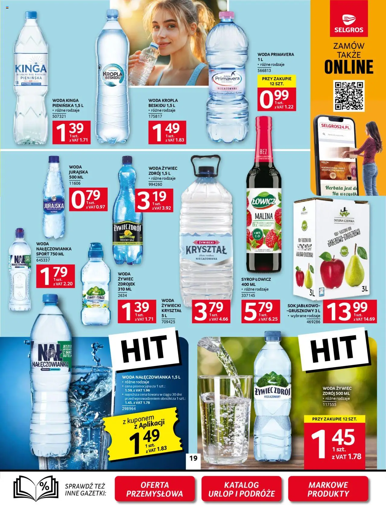 Selgros cash&carry Gazetka od 18.06.2025 | Strona: 19 | Produkty: Woda żywiec, Sok, Herbata, Woda
