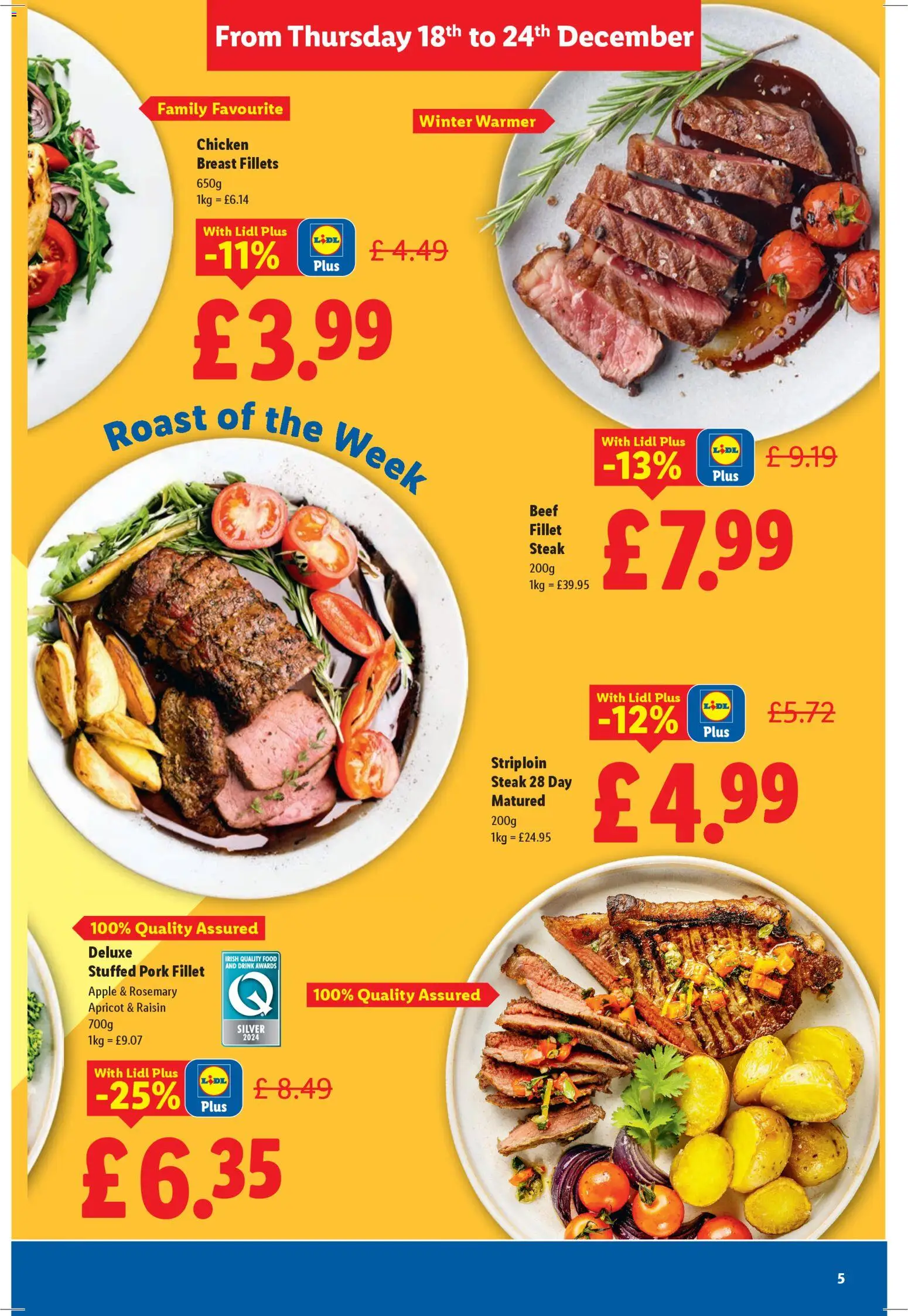 {H1} | Page: 5 | Products: Chicken, Apple, Pork, Beef