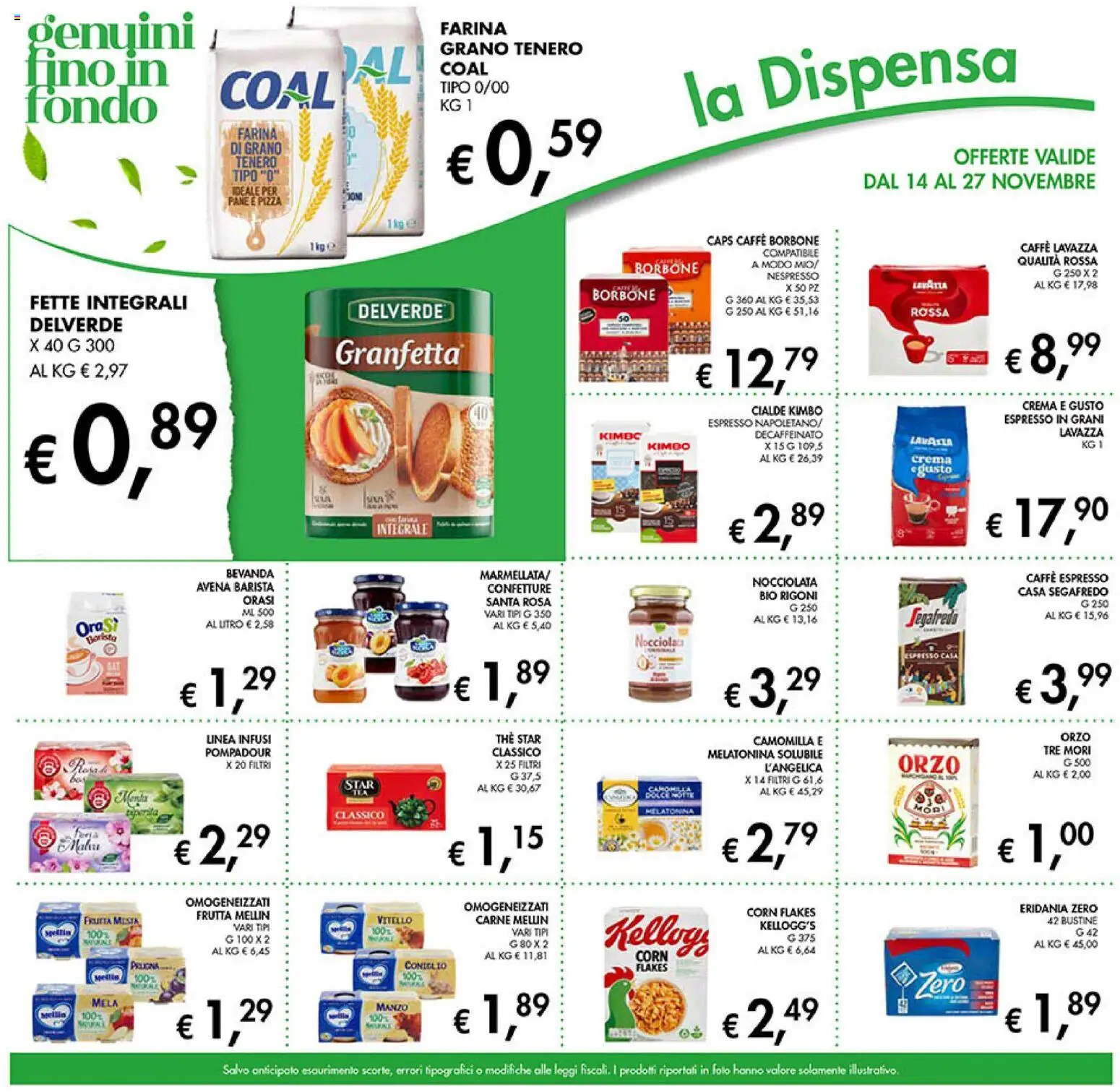 Volantino Coal del 14.11.2025 | Pagina: 17 | Prodotti: Pizza, Manzo, Farina, The