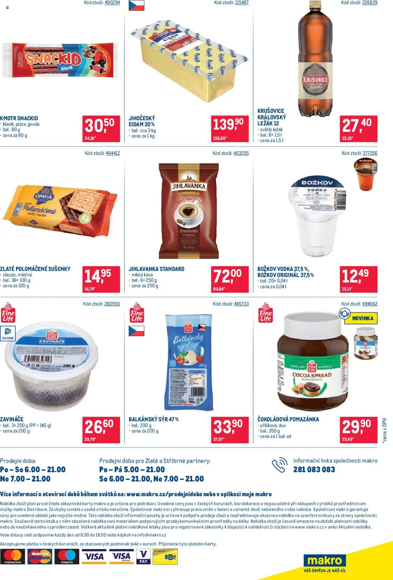 Makro leták - Maloobchod od 08.10.2025 | Strana: 16 | Produkty: Káva, Krušovice, Pomazánka, Dekorace