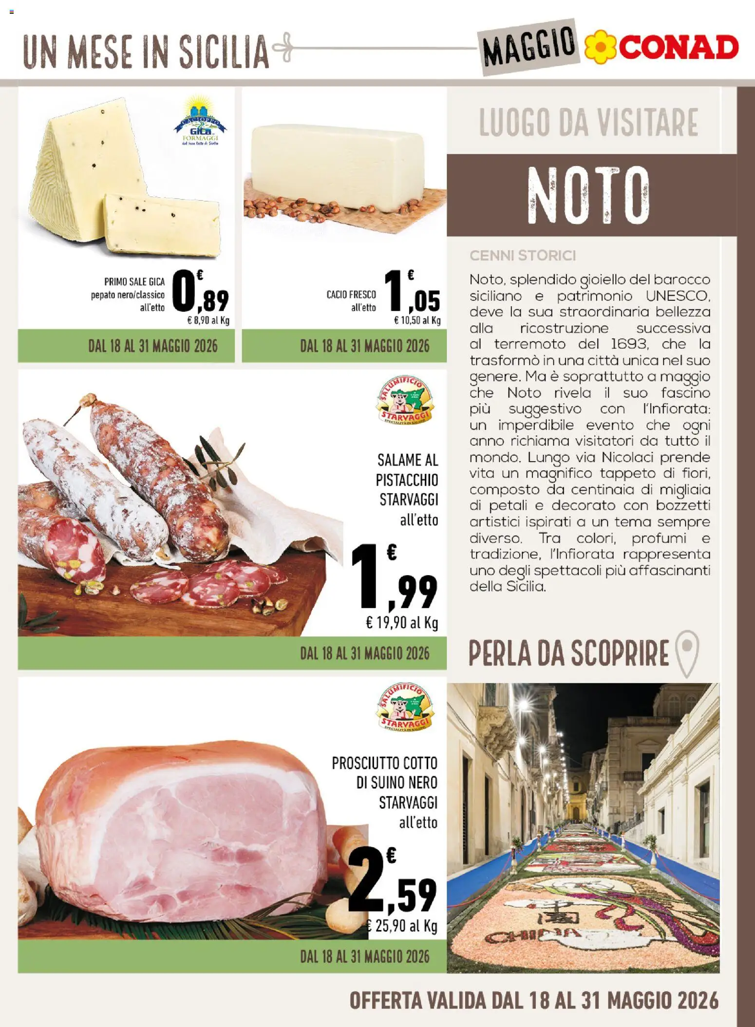 Volantino Conad del 29.04.2026 | Pagina: 5 | Prodotti: Prosciutto Cotto, Salame, Sale, Tappeto