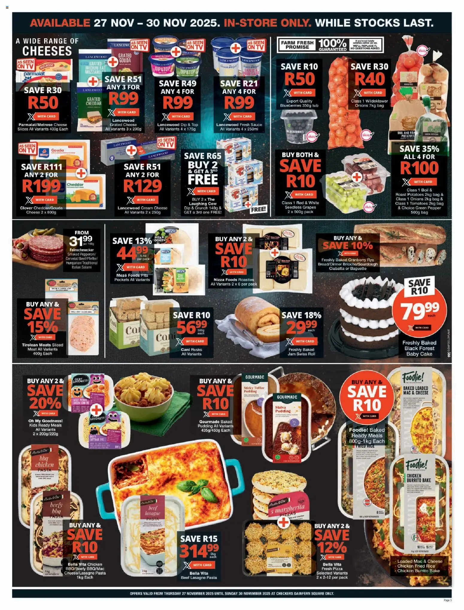New Checkers catalogue – valid from 27.11.2025 | Page: 3 | Products: Jam, Chicken, Onions, Pepper