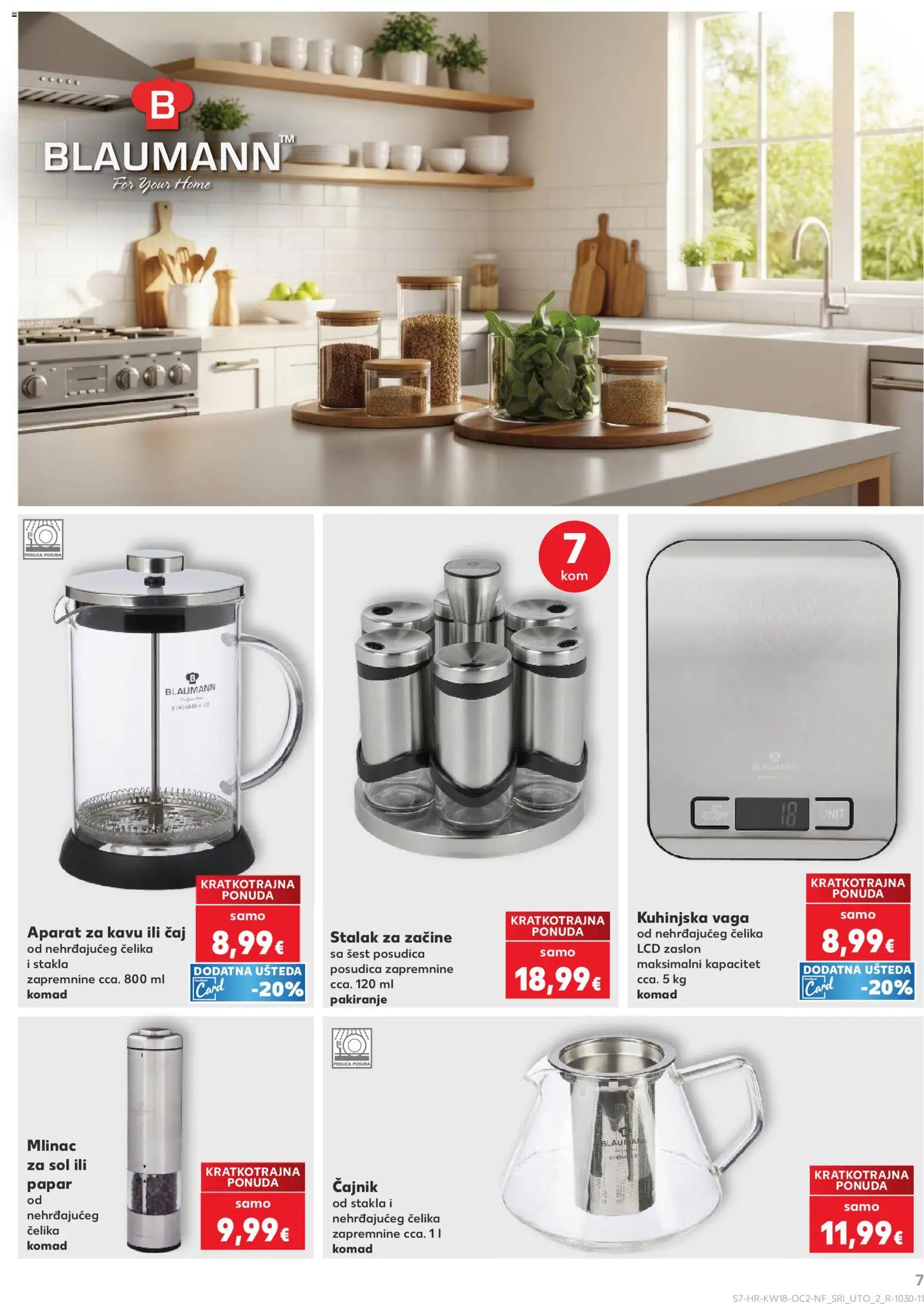 Kaufland katalog | vrijedi od 29.04.2026 | Stranica: 7 | Proizvodi: Aparat za kavu, Perilica posuđa, Kuhinjska vaga, Čaj