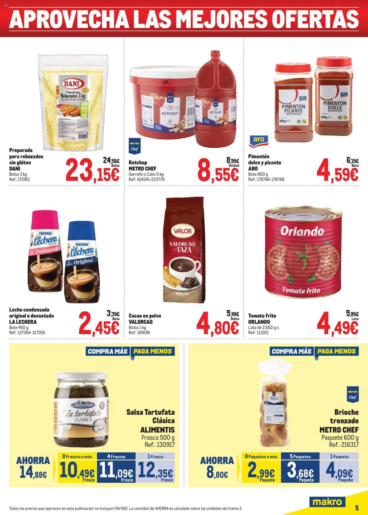 Makro Precios Levante II │ válido desde el 06.04.2026 | Página: 5 | Productos: Polvo, Leche, Φαρίνα, Bolsa