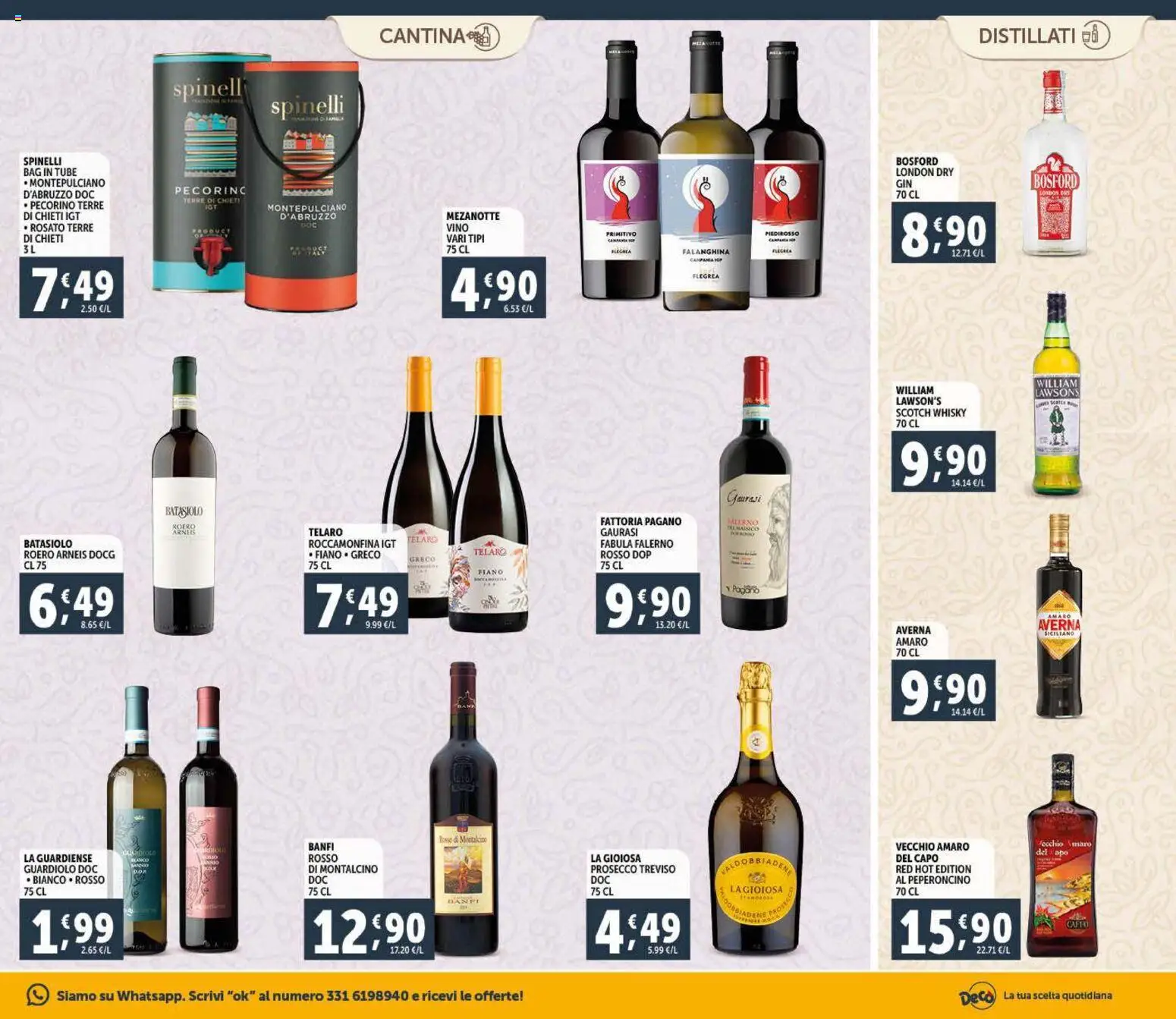 Volantino Decò del 11.01.2026 | Pagina: 17 | Prodotti: Whisky, Peperoncino, Pecorino, Amaro