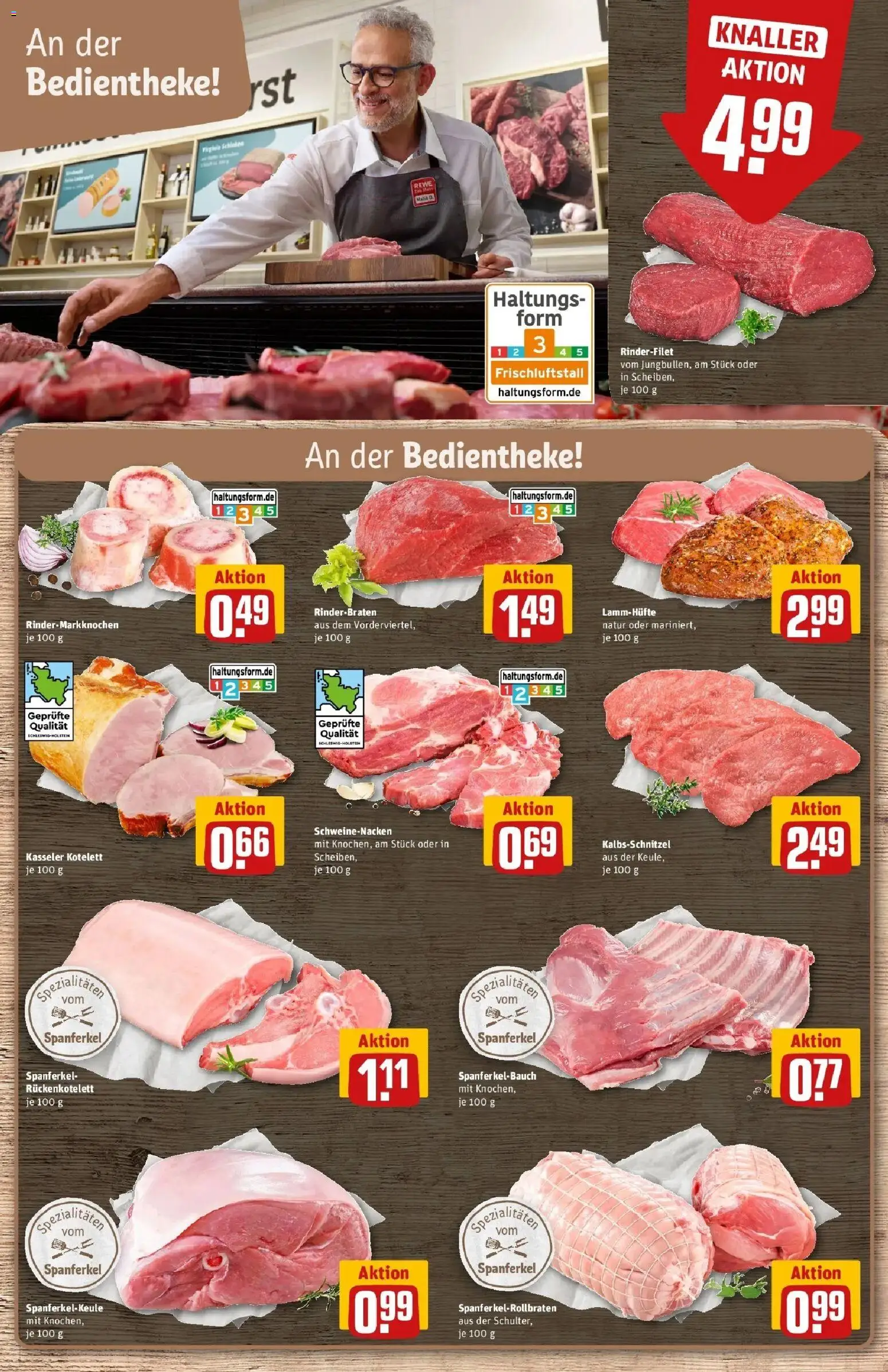 Rewe Prospekt Kiel	 – gültig ab 15.03.2026 | Seite: 13 | Produkte: Rinderbraten, Rinderfilet, Schweinenacken