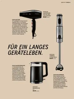 Coop City Aktionen ab 13.02.2026 gültig | Seite: 23 | Produkte: Haartrockner, Kocher, Wasserkocher, Stabmixer