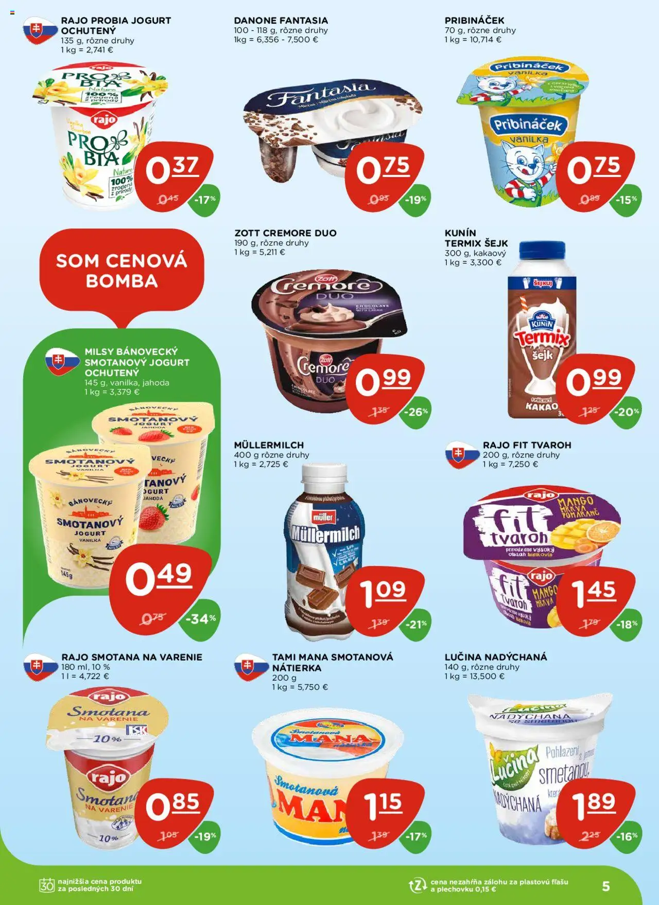 Terno leták │ platný od 21.08.2025 | Strana: 5 | Produkty: Jogurt, Bourbon, Tvaroh, Mango