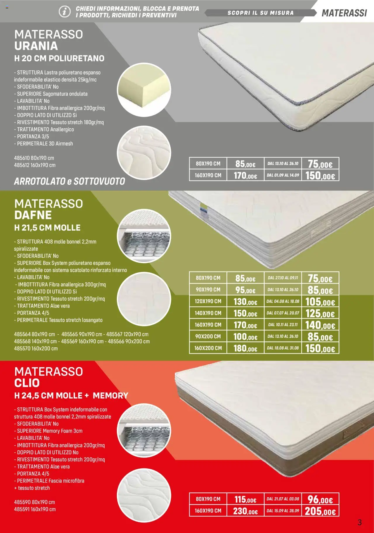 Volantino Orizzonte del 09.05.2025 | Pagina: 3 | Prodotti: Aloe vera, Materasso