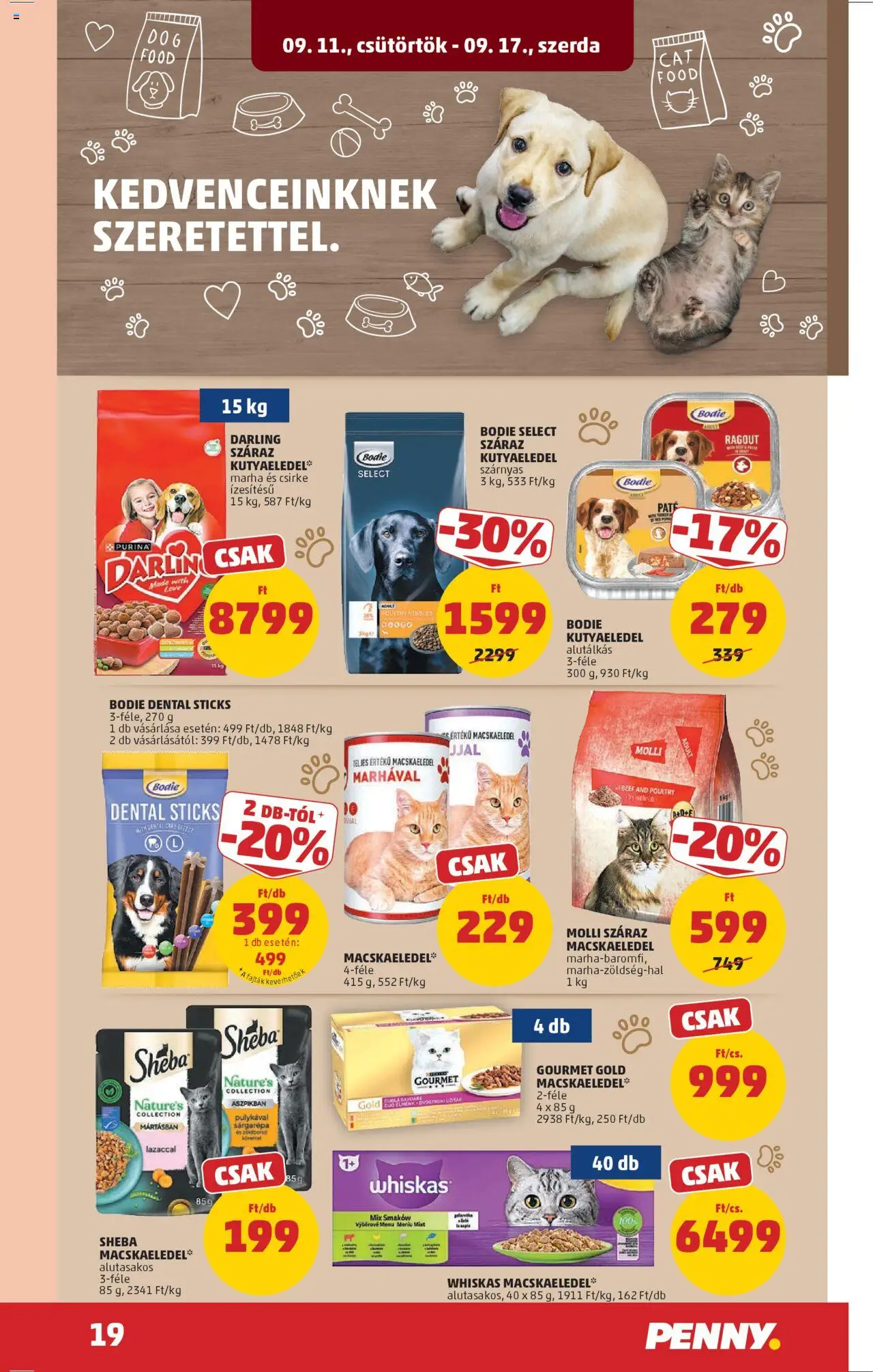 PENNY akciós ujság - amely érvényes a következő dátumtól: 11.09.2025 | Oldal: 23 | Termékek: Sárgarépa, Macskaeledel, Kutyaeledel, Whiskas
