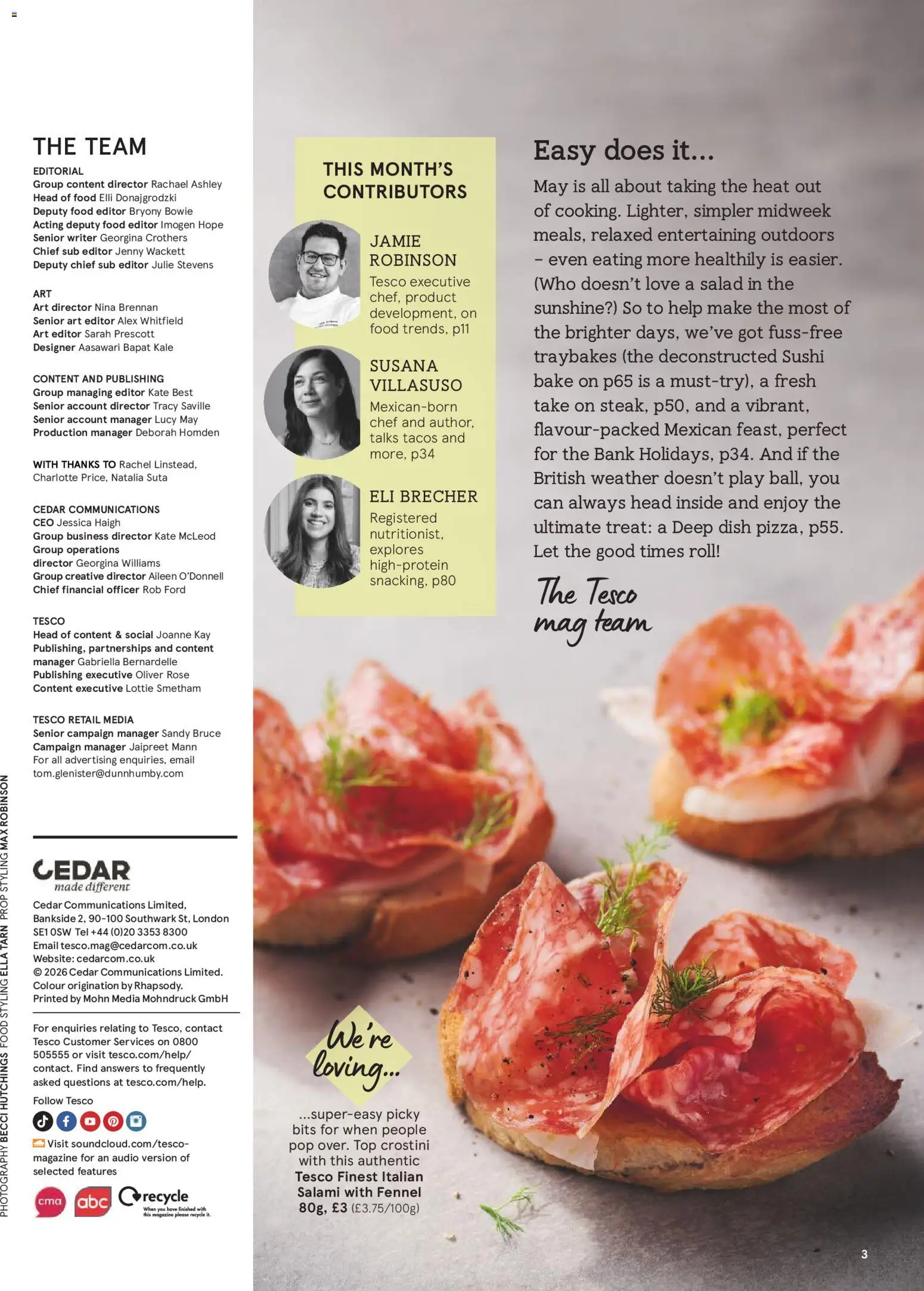 {H1} | Page: 3 | Products: Salami, Salad, Audio