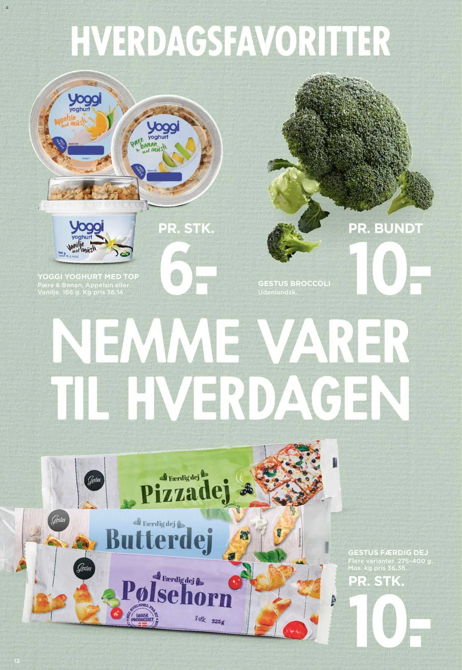 Meny tilbudsavis – gyldig fra 02.01.2026 | Side: 14 | Produkter: Butterdej, Yoghurt, Pølsehorn, Müsli