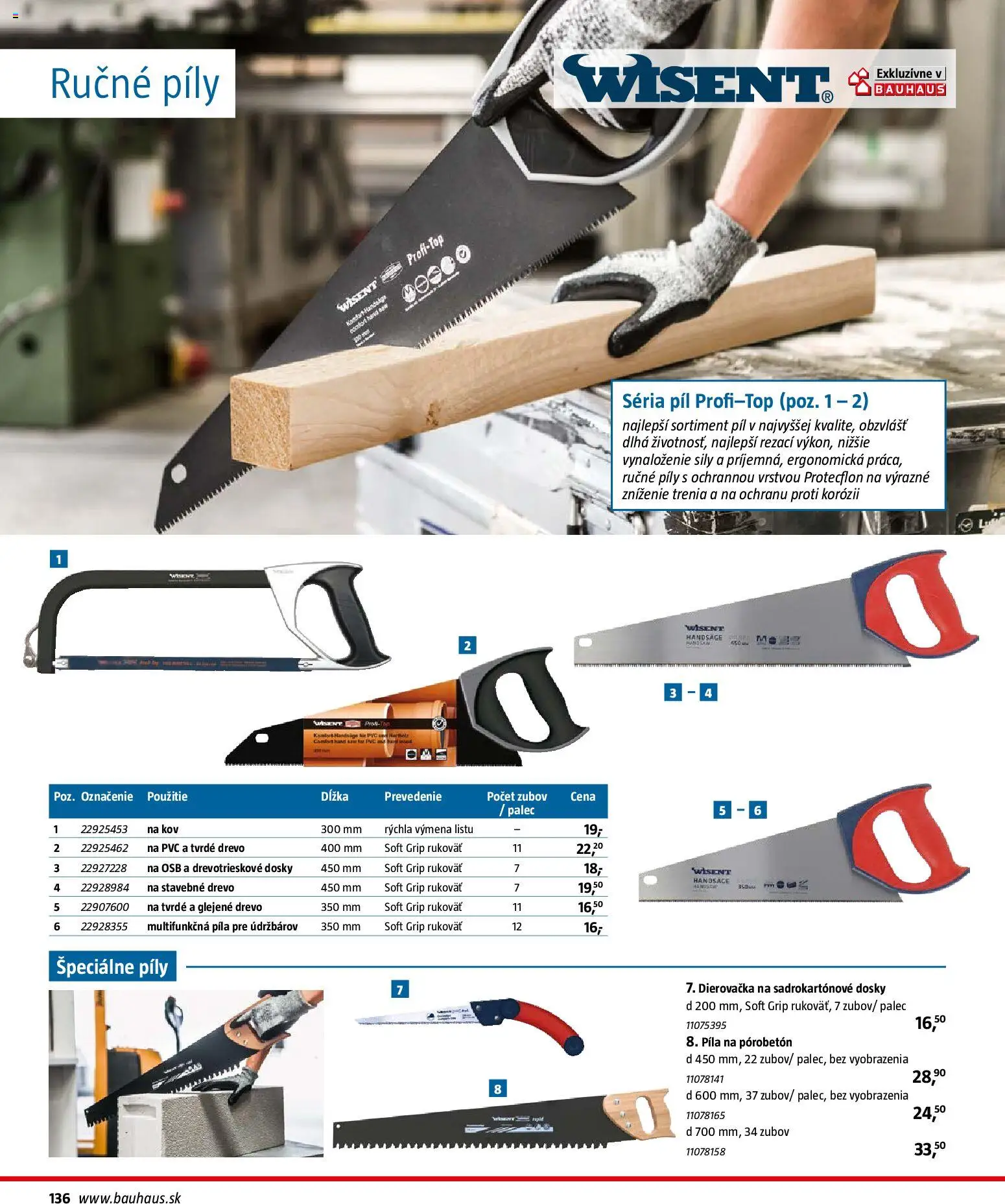 Nové Bauhaus akcie – leták je platný od 26.01.2026 | Strana: 136 | Produkty: Píla